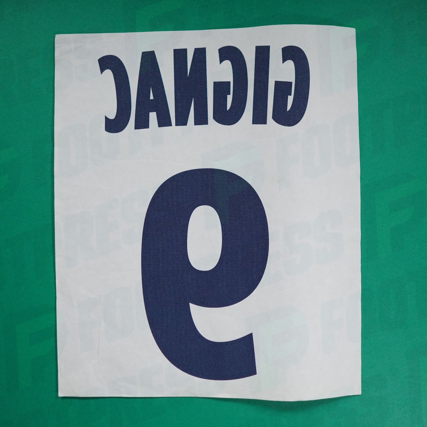 Flocage Officiel - Olympique de Marseille, Gignac, 2012/2013, Away, Blanc/Bleu foncé