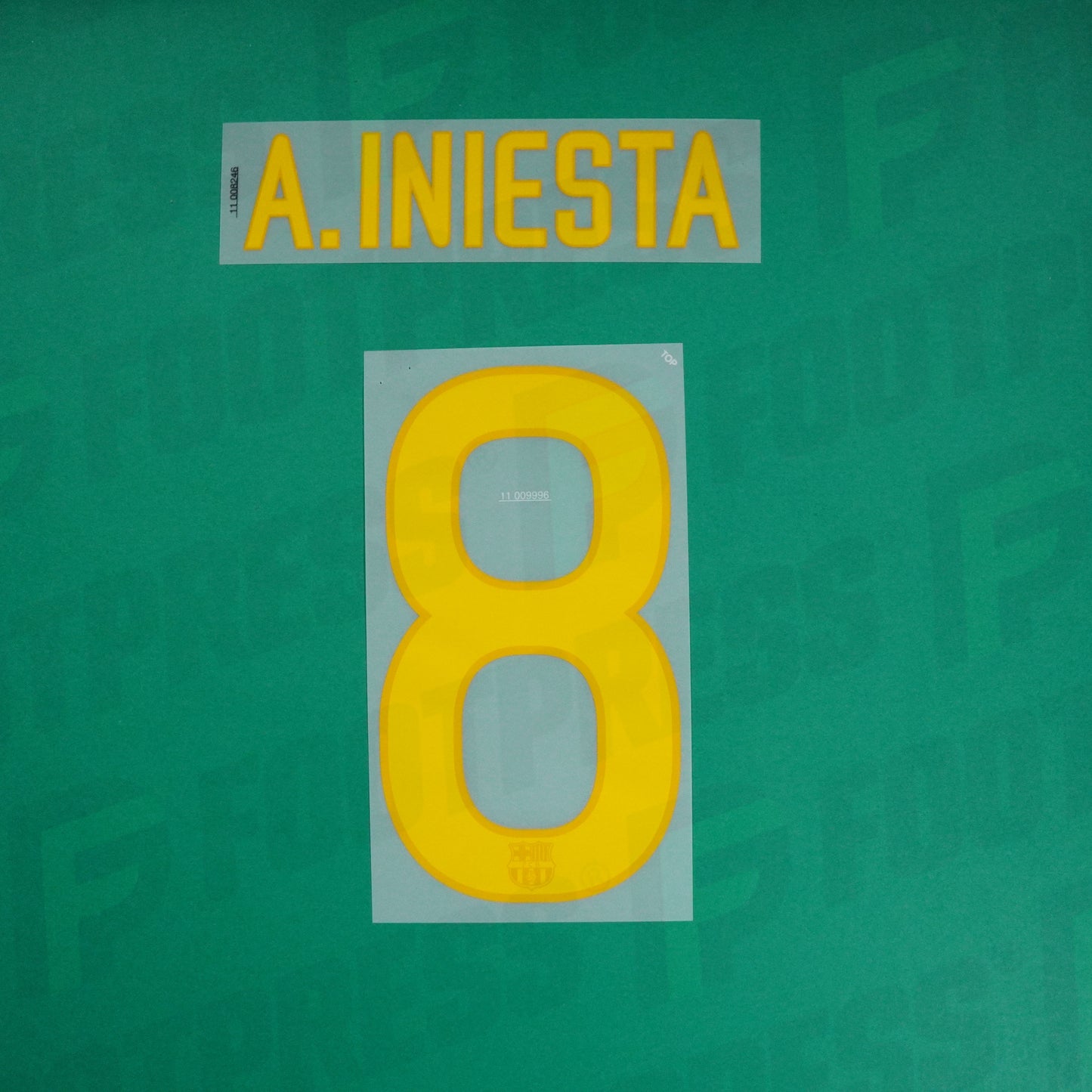 Flocage Officiel - FC Barcelone ENFANT, Iniesta, 2011/2012, Home/Away JUNIOR, Jaune