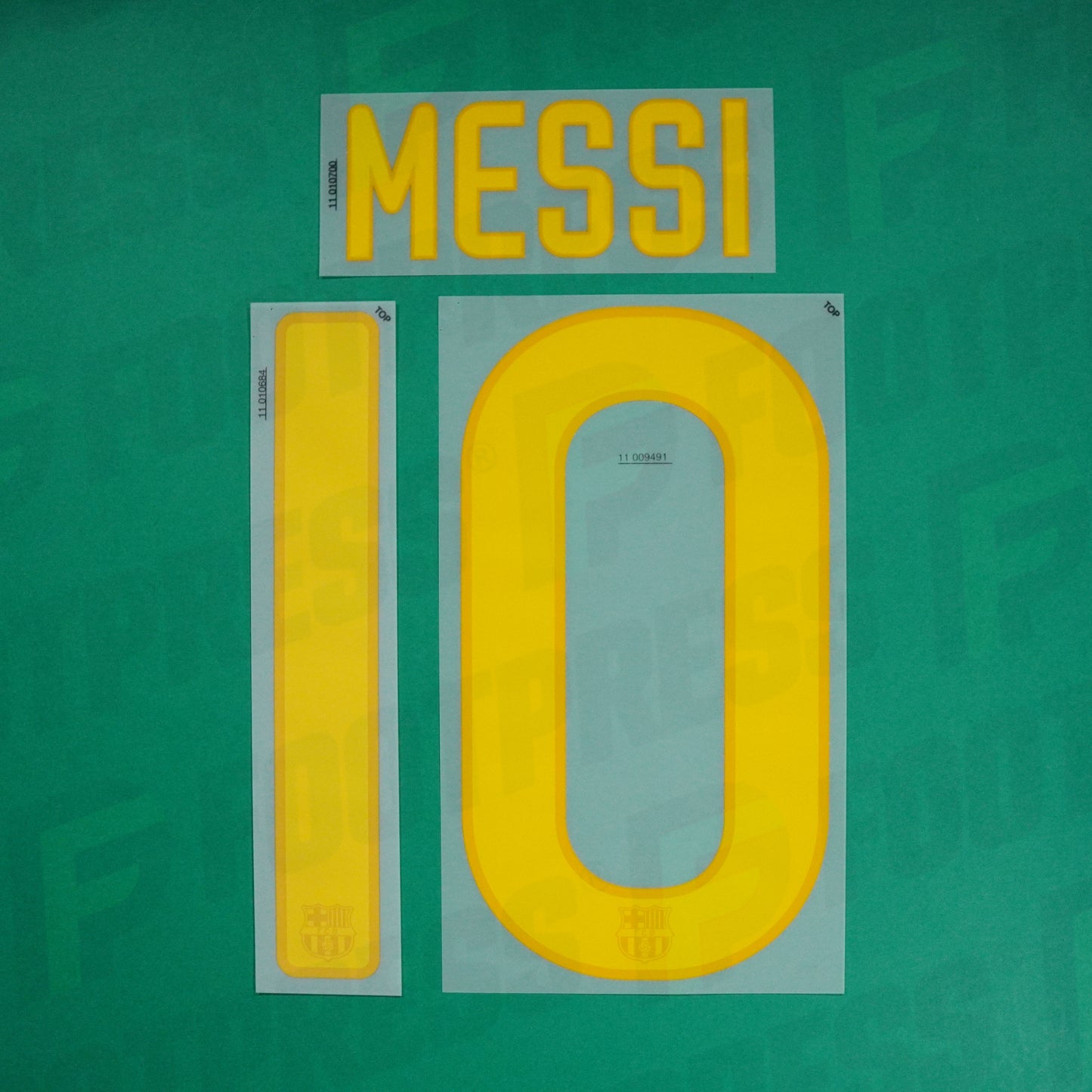 Flocage Officiel - FC Barcelone, Messi, 2011/2012, Home/Away, Jaune