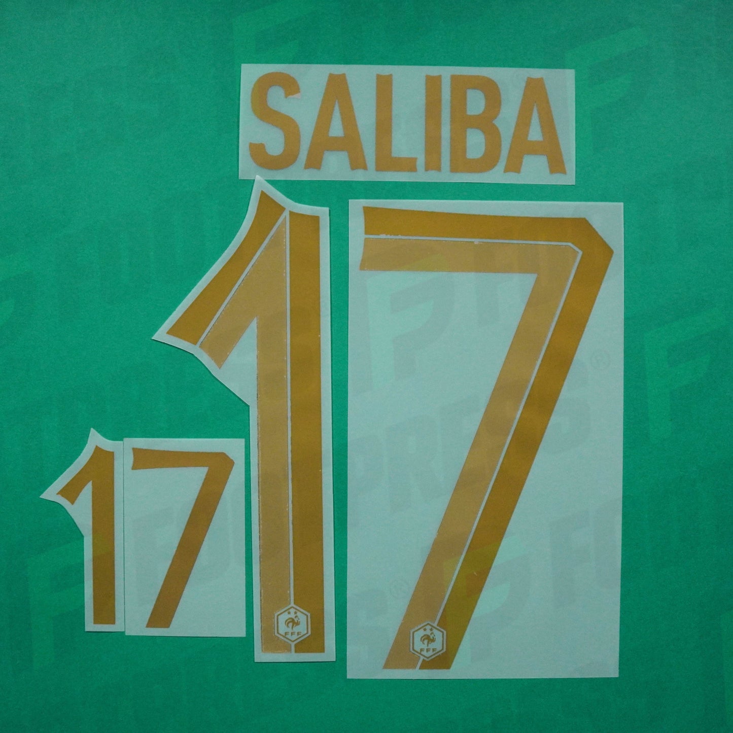 Flocage Officiel - France, Saliba, 2022, Home, Doré