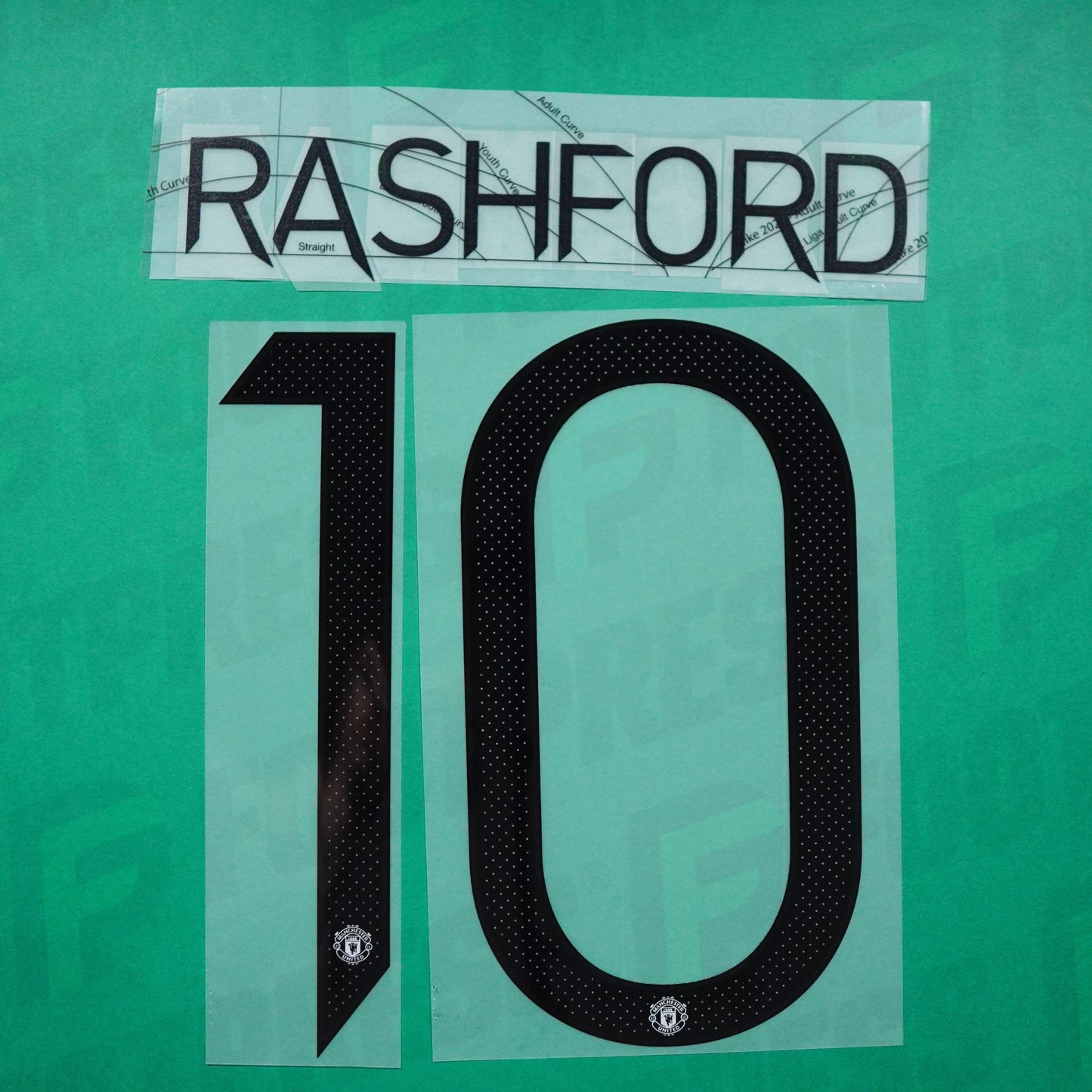 Flocage Officiel - Manchester United, Rashford, 2022/2023, Away Europe, Noir/Blanc