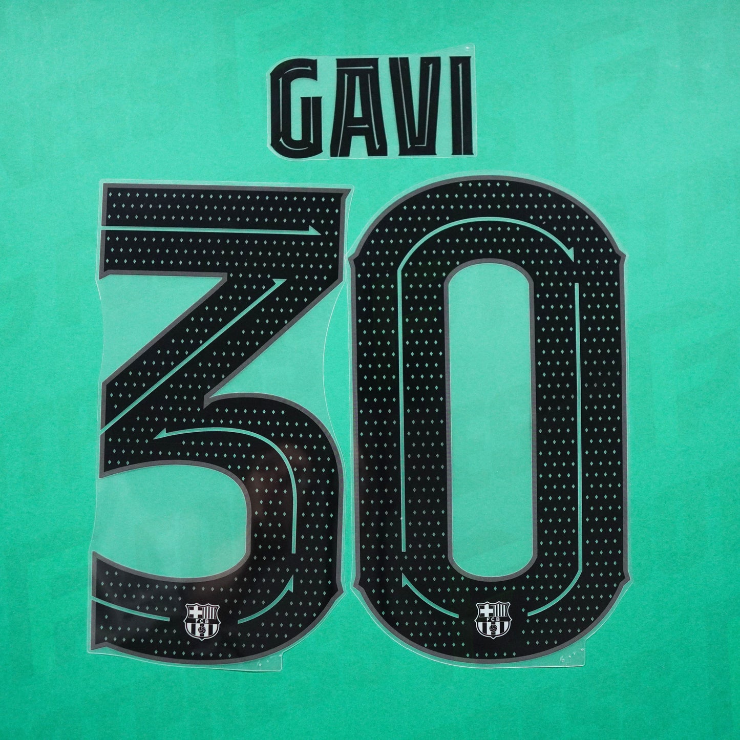 Flocage Officiel - FC Barcelone, Gavi, 2021/2022, Third, Noir