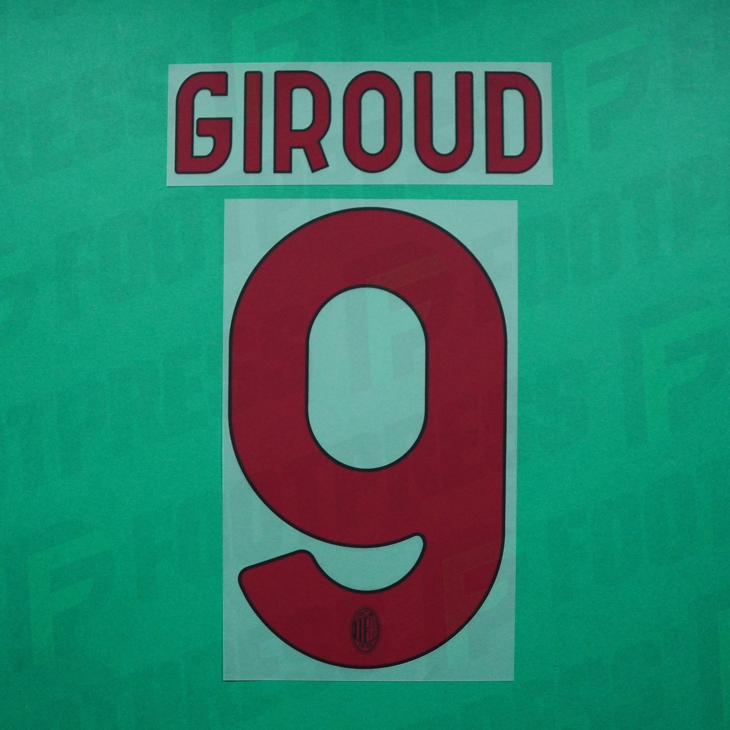 Official Flocking - AC Milan, Giroud, 2022/2023, Away, Red