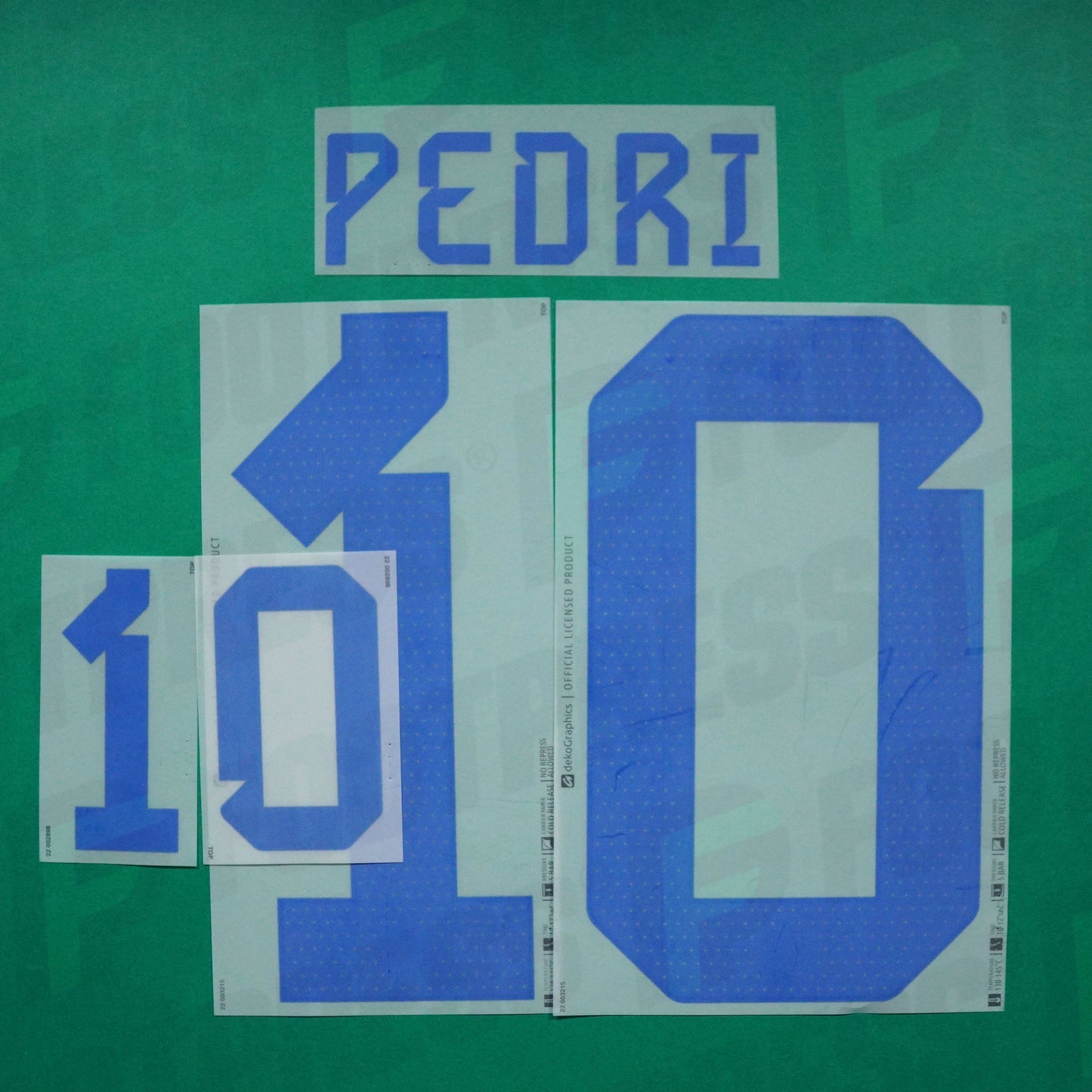 Flocage Officiel - Espagne, Pedri "10", 2022, Away, Bleu