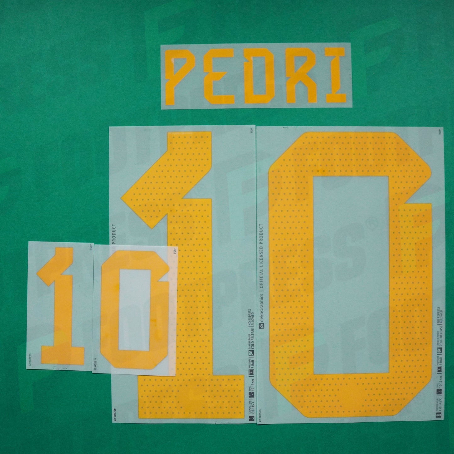 Flocage Officiel - Espagne, Pedri , 2022, Home, Orange