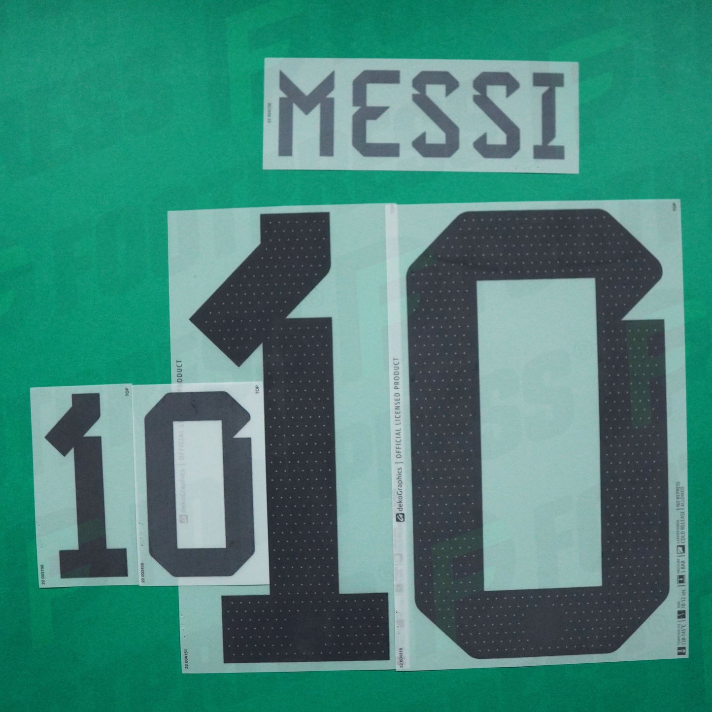 Flocage Officiel - Argentine 3 étoiles, Messi, 2022, Home, Noir