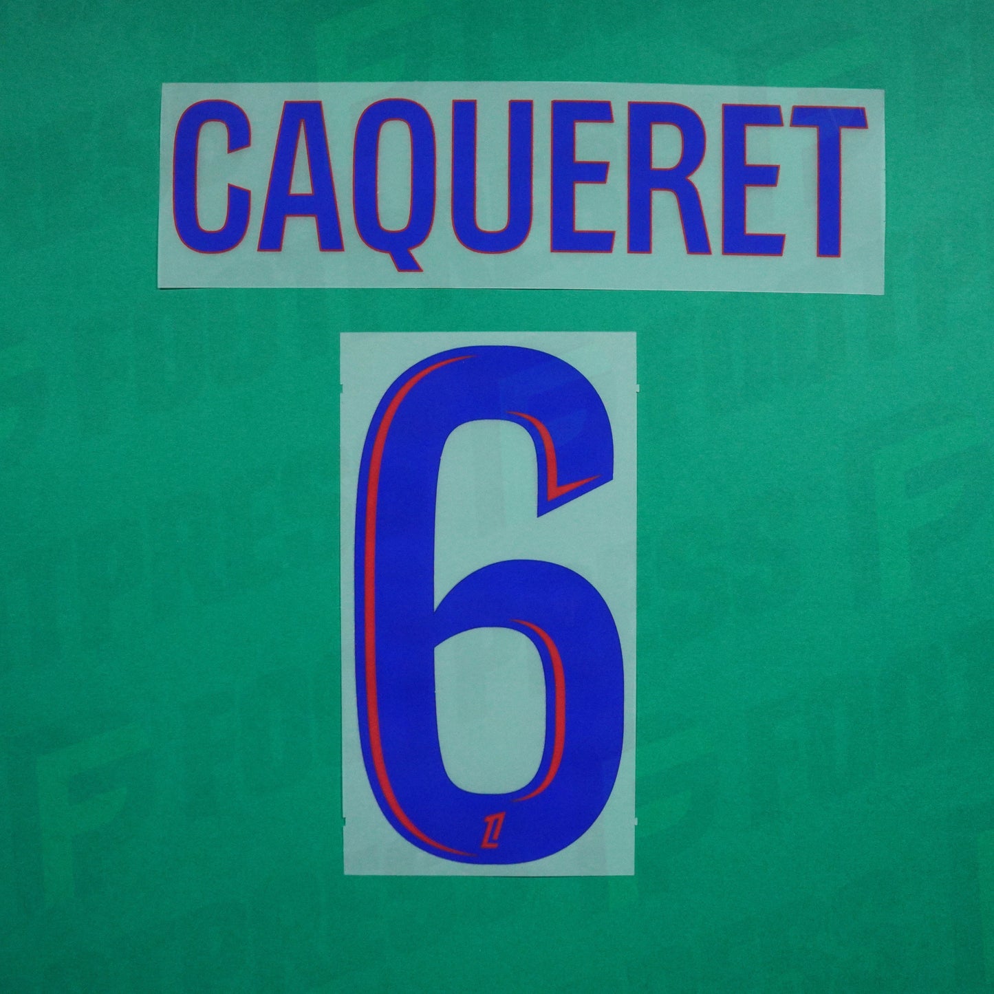 Flocage Officiel - Olympique Lyonnais, Caqueret, 2024/2025, Home, Bleu / Rouge