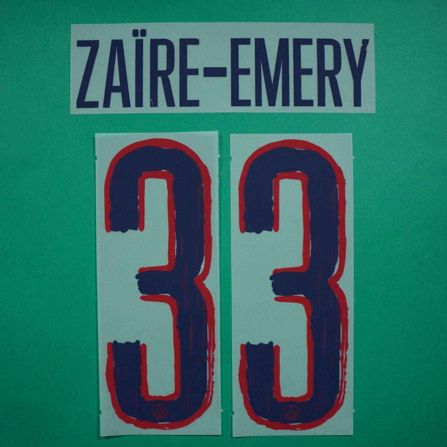 Flocage Officiel, Paris Saint-Germain, Zaïre-Emery, 2024/2025, Away LDC, Bleu/Rouge