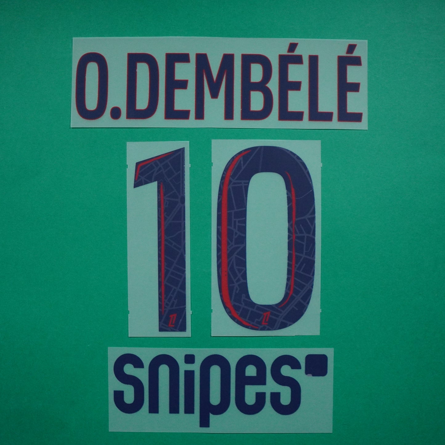 Flocage Officiel, Paris Saint-Germain ENFANT, Dembélé, 2024/2025, Away Junior + Snipes, Bleu/Rouge