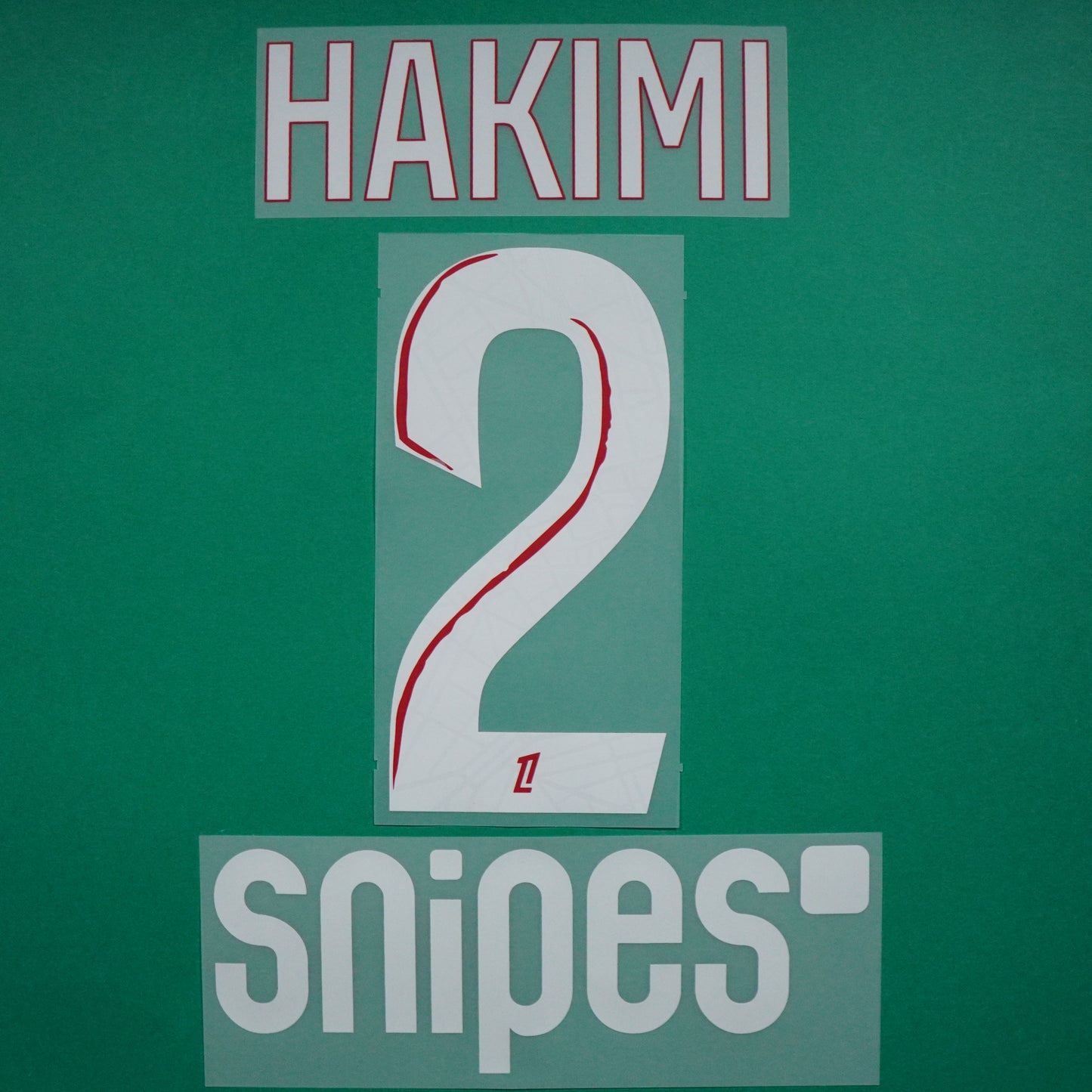 Flocage Officiel, Paris Saint-Germain, Hakimi, 2024/2025, Home + Snipes, Blanc/Rouge