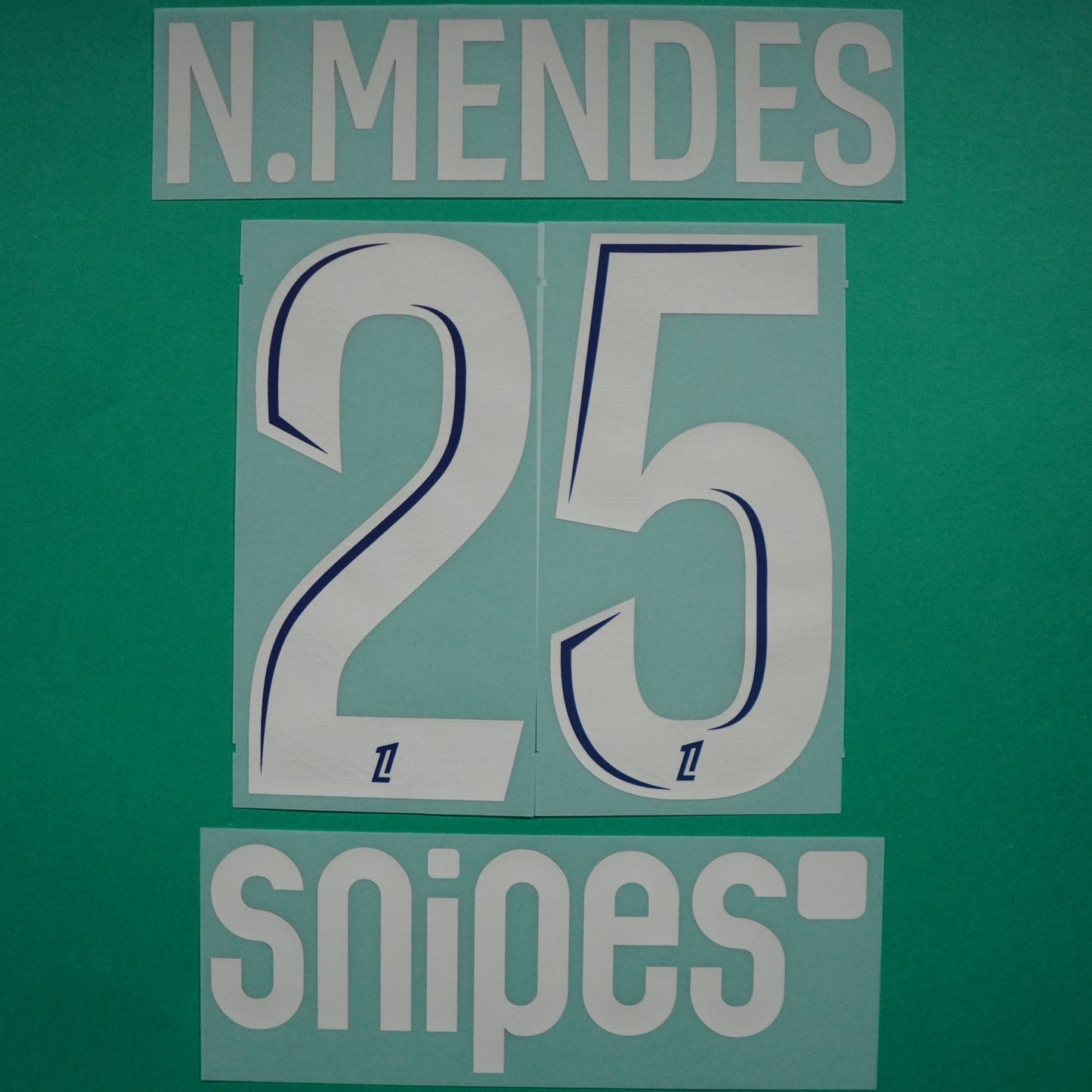 Flocage Officiel, Paris Saint-Germain, Nuno Mendes, 2024/2025, Fourth + Snipes, Argenté