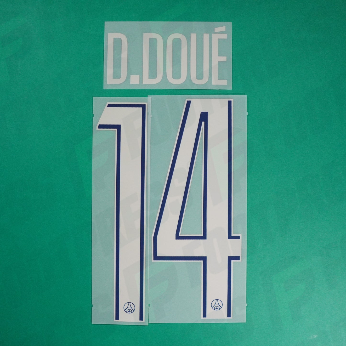 Flocage Officiel, Paris Saint-Germain, Désiré Doué, 2024/2025, Fourth LDC, Argenté