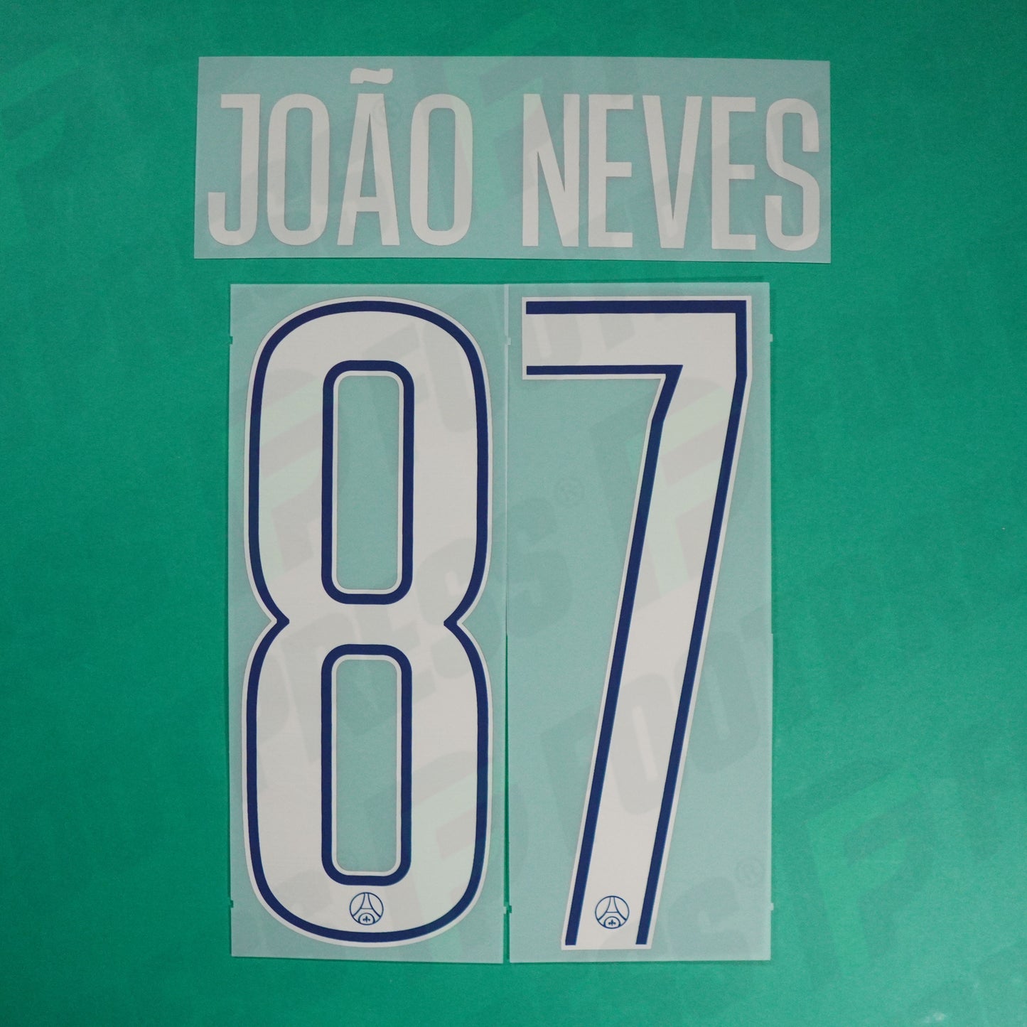 Flocage Officiel, Paris Saint-Germain, João Neves, 2024/2025, Fourth LDC, Argenté