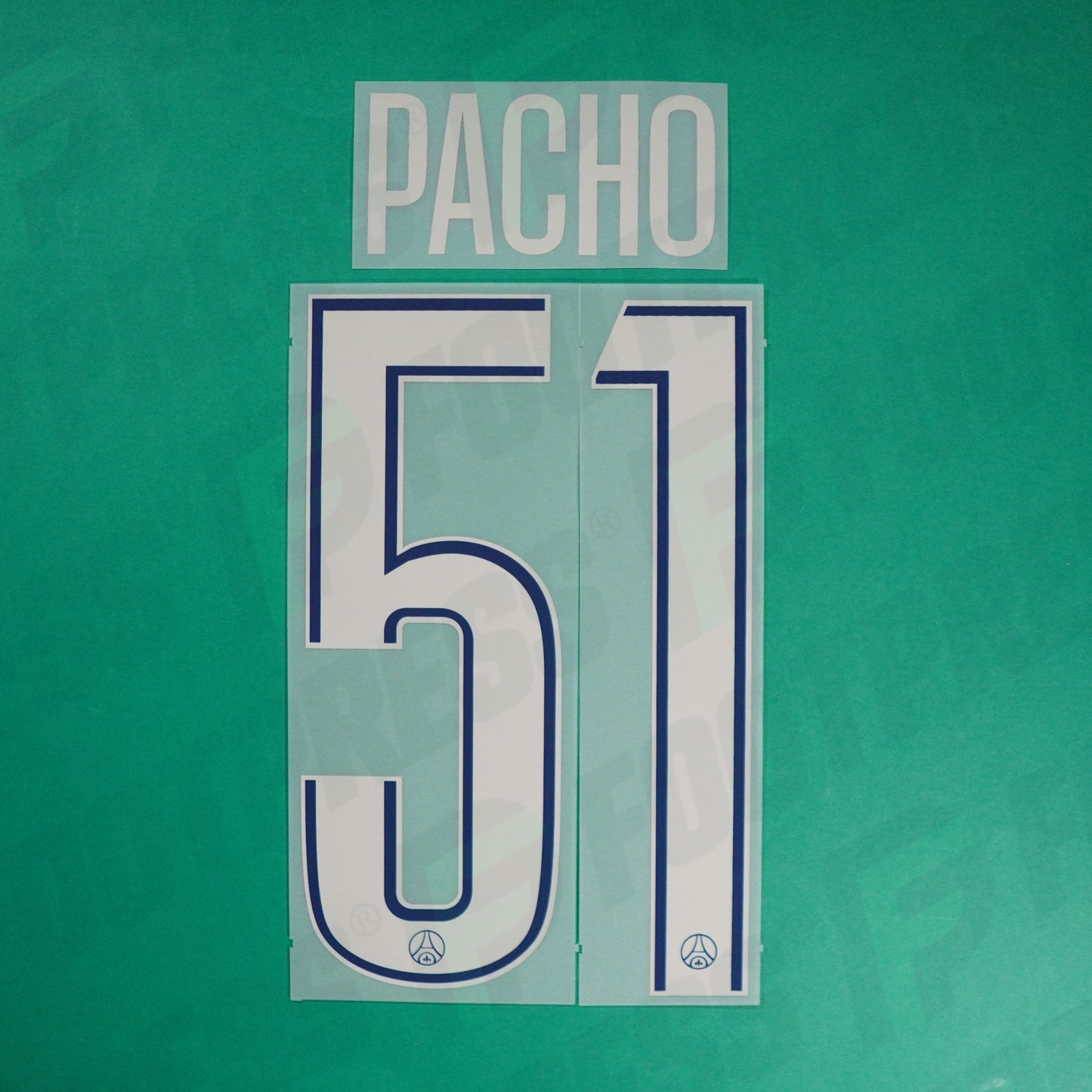 Flocage Officiel, Paris Saint-Germain, Pacho, 2024/2025, Fourth LDC, Argenté