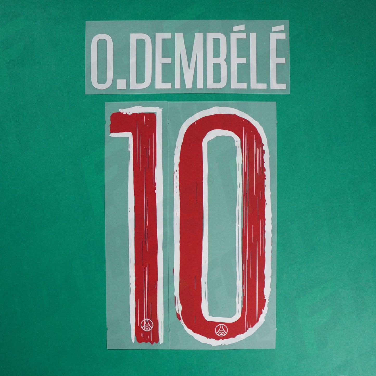 Flocage Officiel, Paris Saint-Germain, Dembélé, 2024/2025, Home LDC, Blanc/Rouge