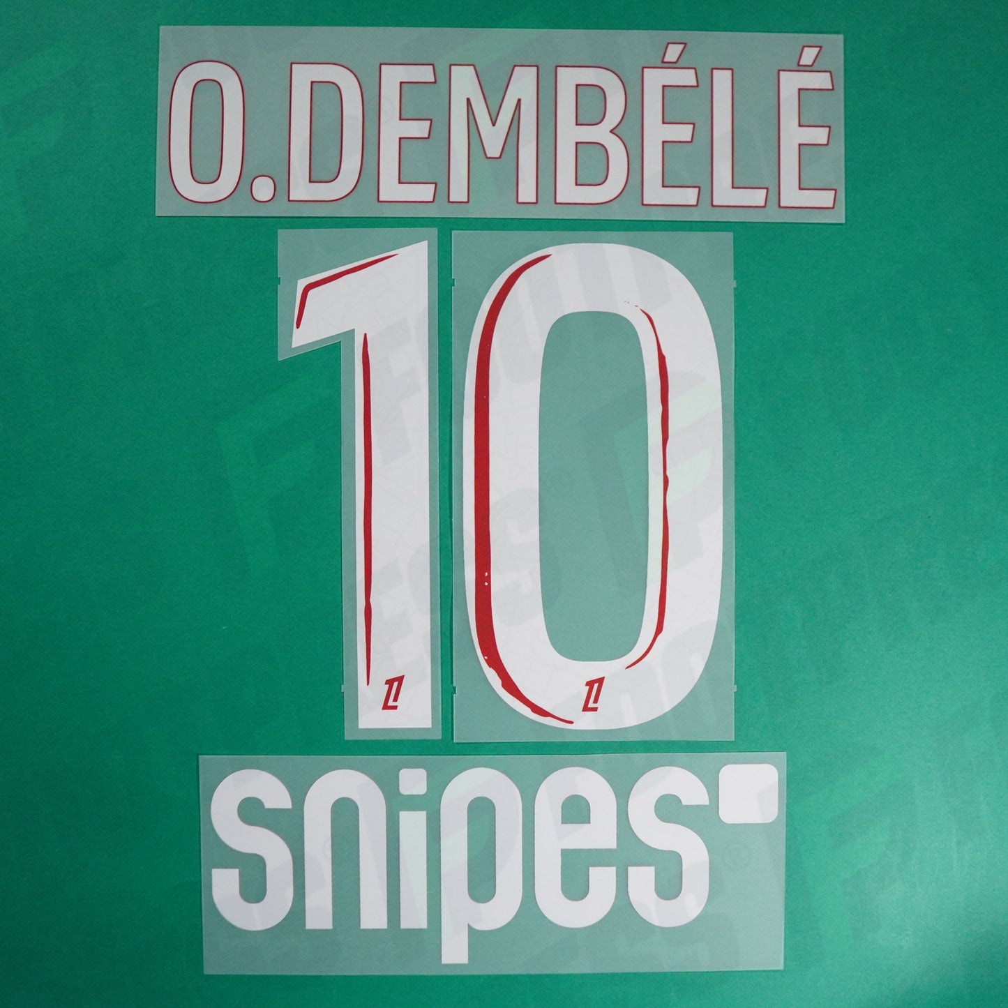 Flocage Officiel, Paris Saint-Germain, Dembélé, 2024/2025, Home + Snipes, Blanc/Rouge