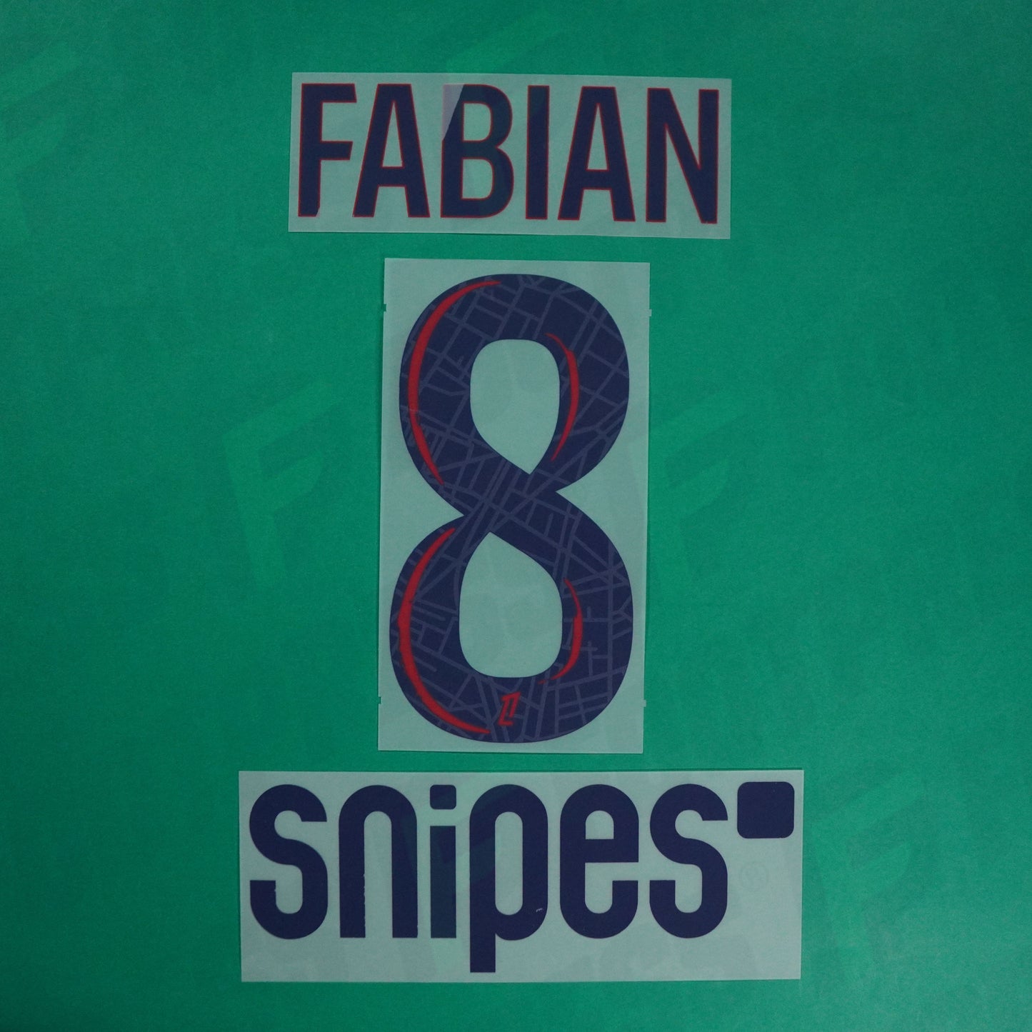 Flocage Officiel - Paris Saint-Germain, Fabian Ruiz, 2024/2025, Away + Snipes, Bleu/Rouge