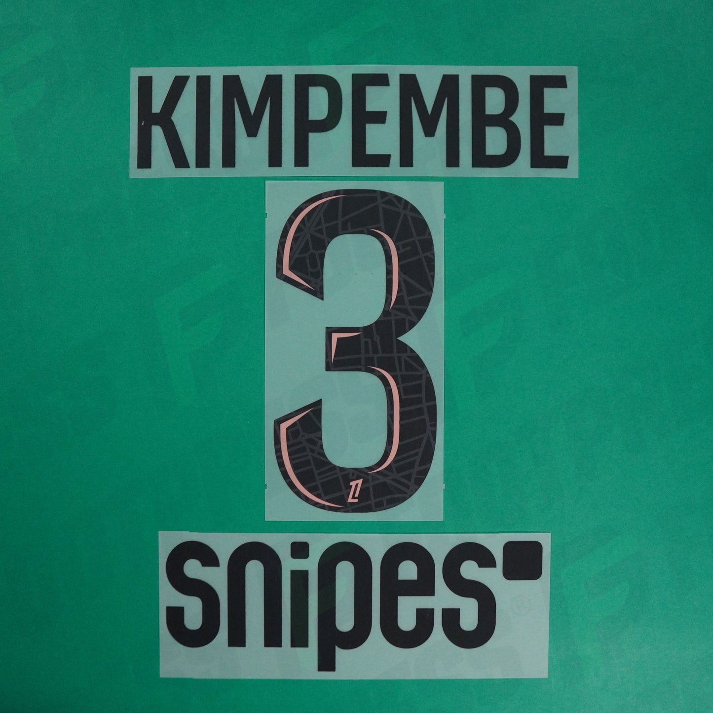 Flocage Officiel - Paris Saint-Germain, Kimpembe, 2024/2025, Third + Snipes, Noir/Rose