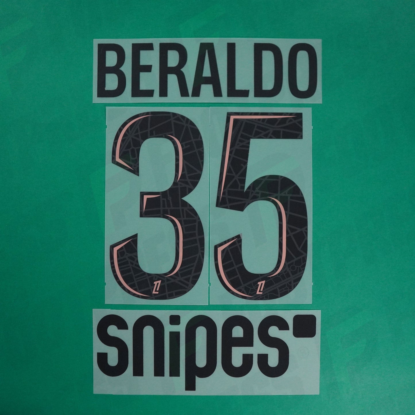 Flocage Officiel - Paris Saint-Germain, Beraldo, 2024/2025, Third + Snipes, Noir/Rose