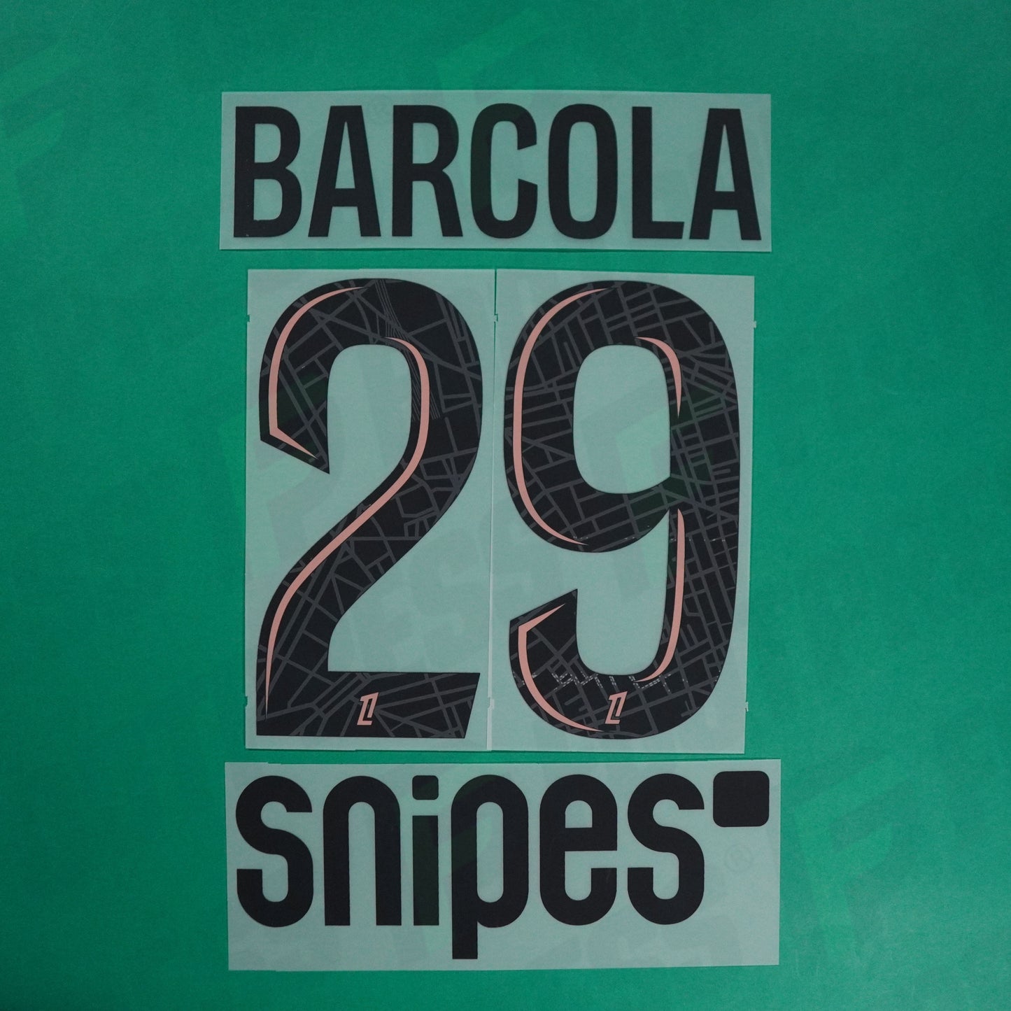 Flocage Officiel, Paris Saint-Germain, Barcola, 2024/2025, Third + Snipes, Noir/Rose