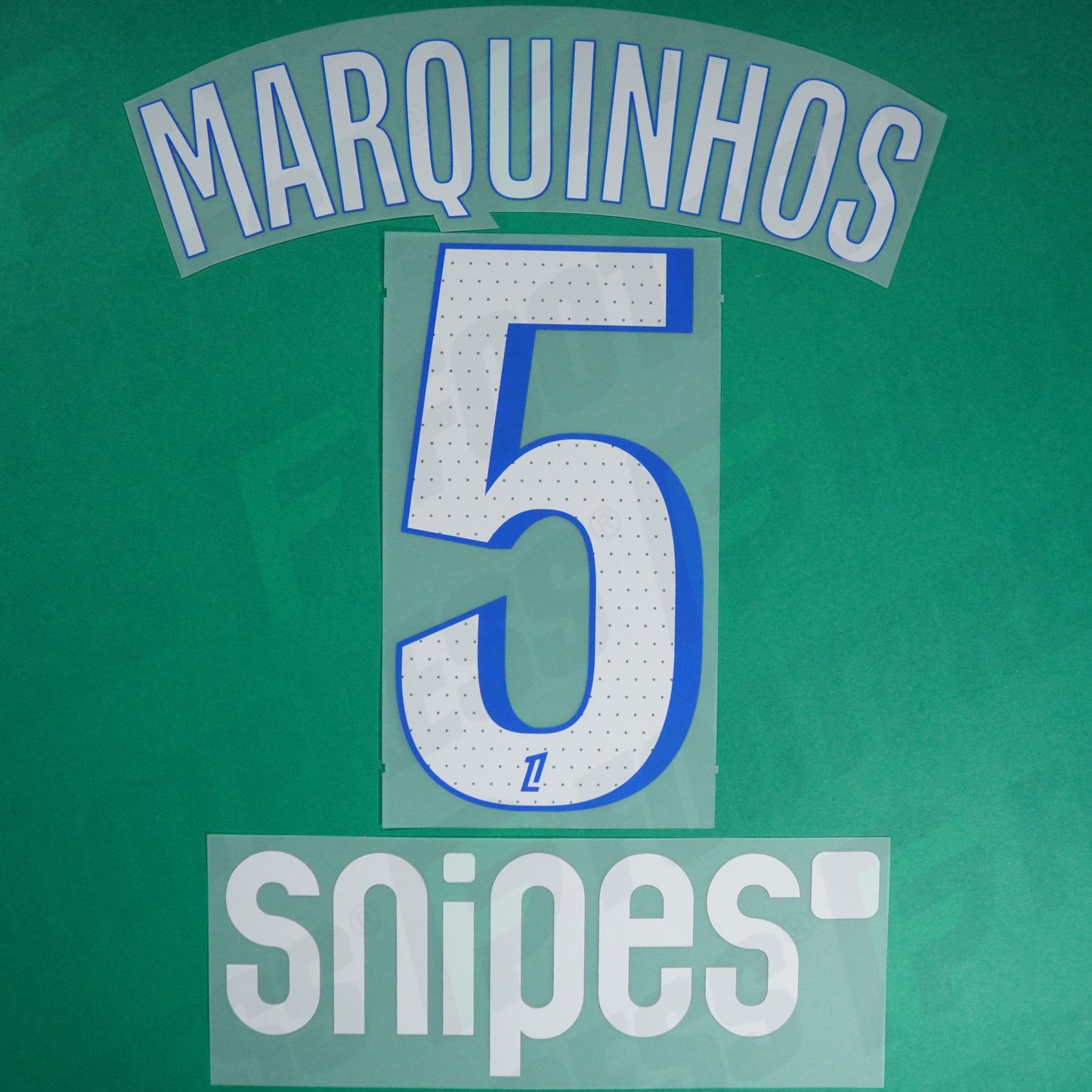 Flocage Officiel - Paris Saint-Germain, Marquinhos, 2025/2026, Third + Snipes, Blanc/Bleu