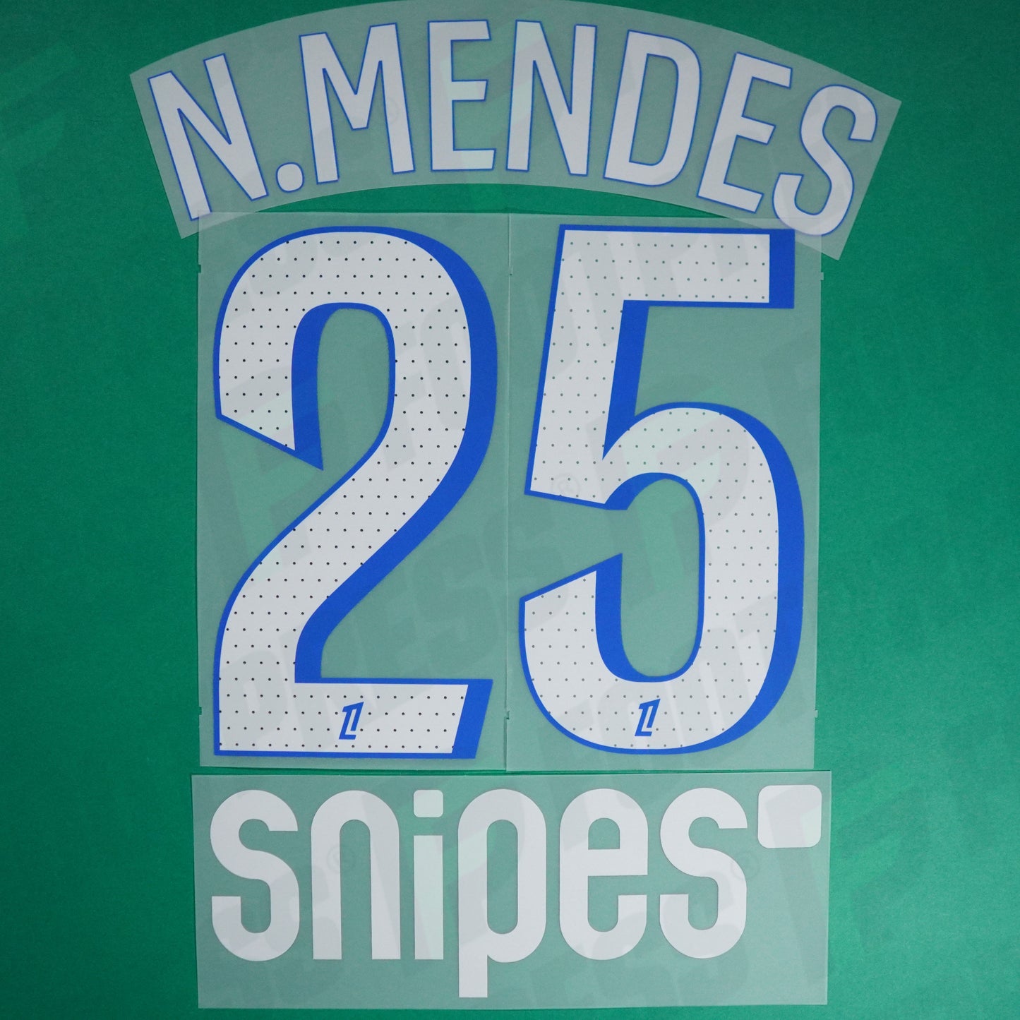 Flocage Officiel - Paris Saint-Germain, Nuno Mendes, 2025/2026, Third + Snipes, Blanc/Bleu