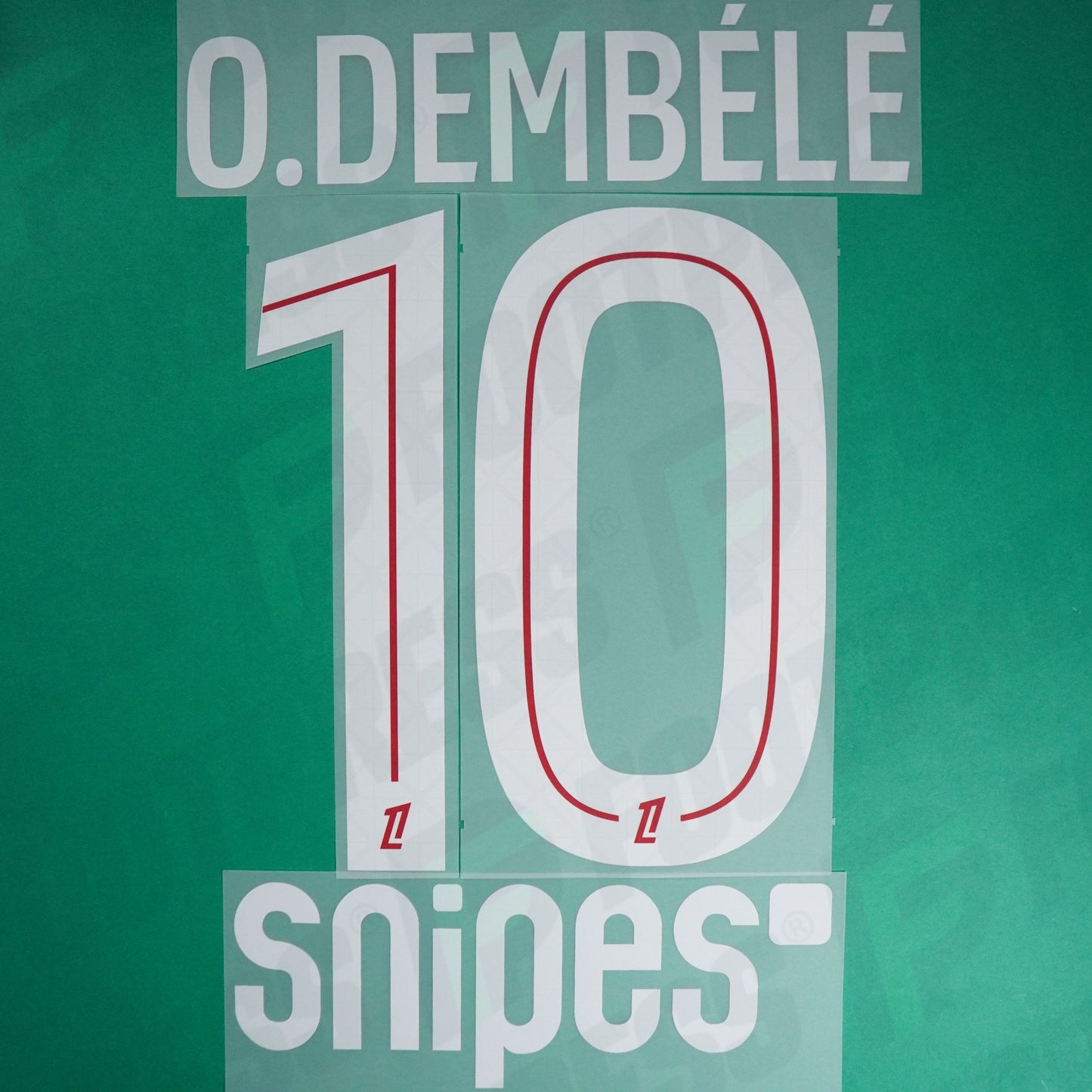 Flocage Officiel - Paris Saint-Germain, Dembélé, 2025/2026, Home + Snipes, Blanc/Rouge