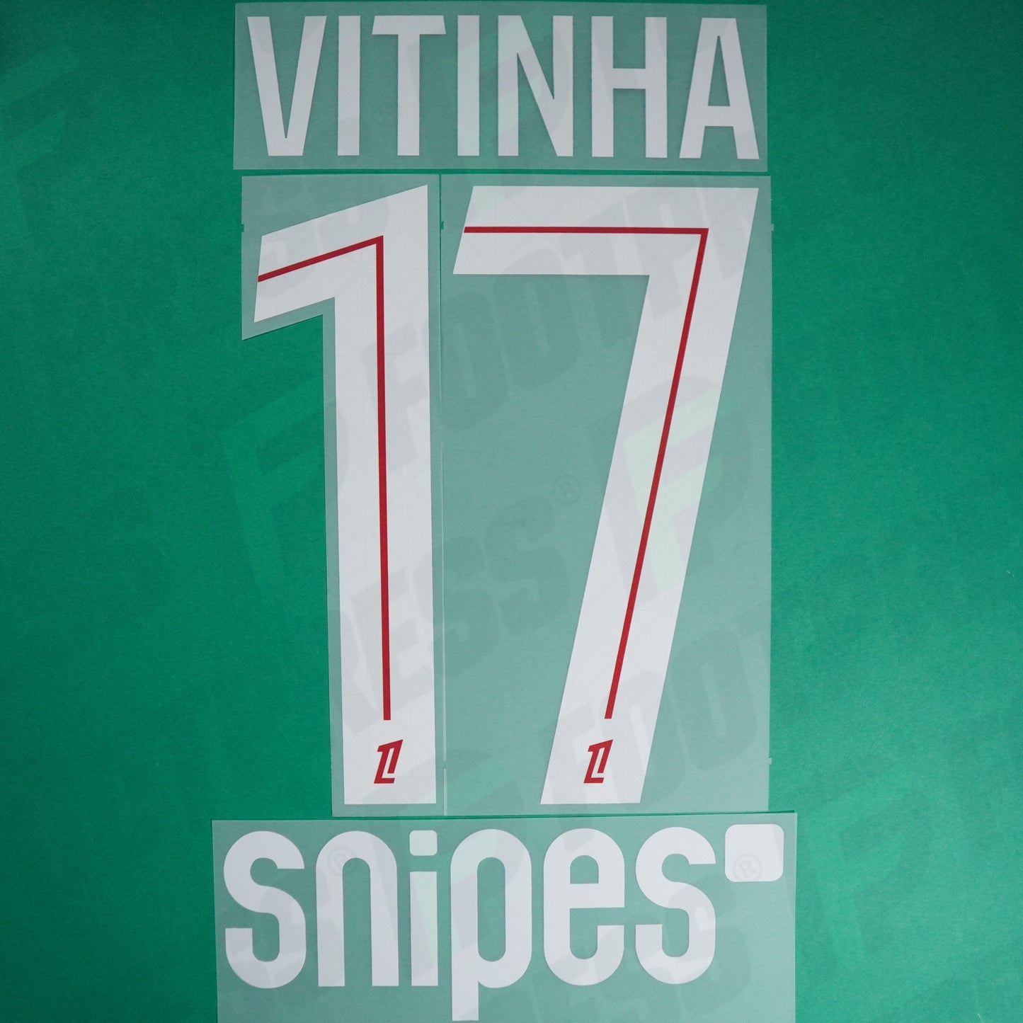 Flocage Officiel - Paris Saint-Germain, Vitinha, 2025/2026, Home + Snipes, Blanc/Rouge