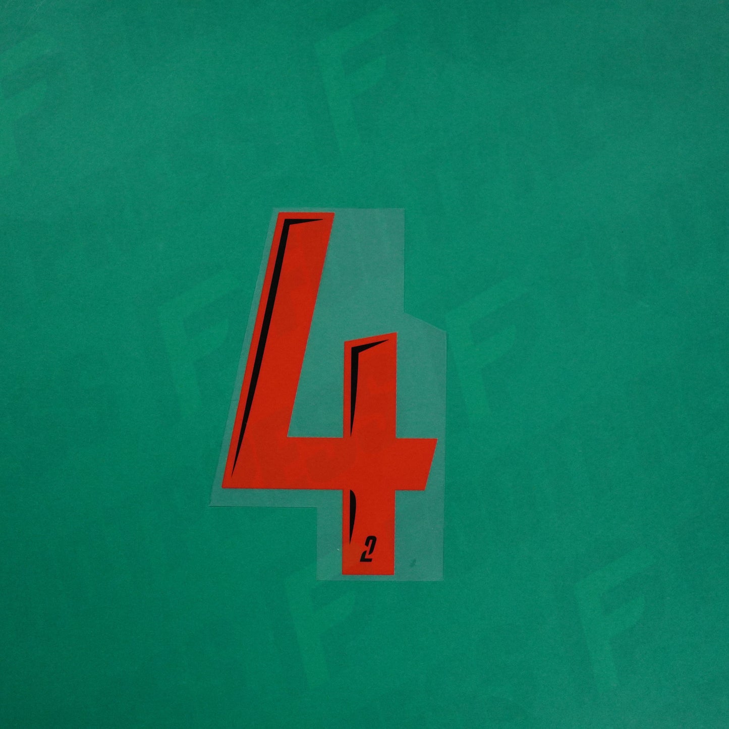 Flocage Officiel - Red Star FC, Grand Chiffre 4 Plein, Ligue 2, Third, Rouge