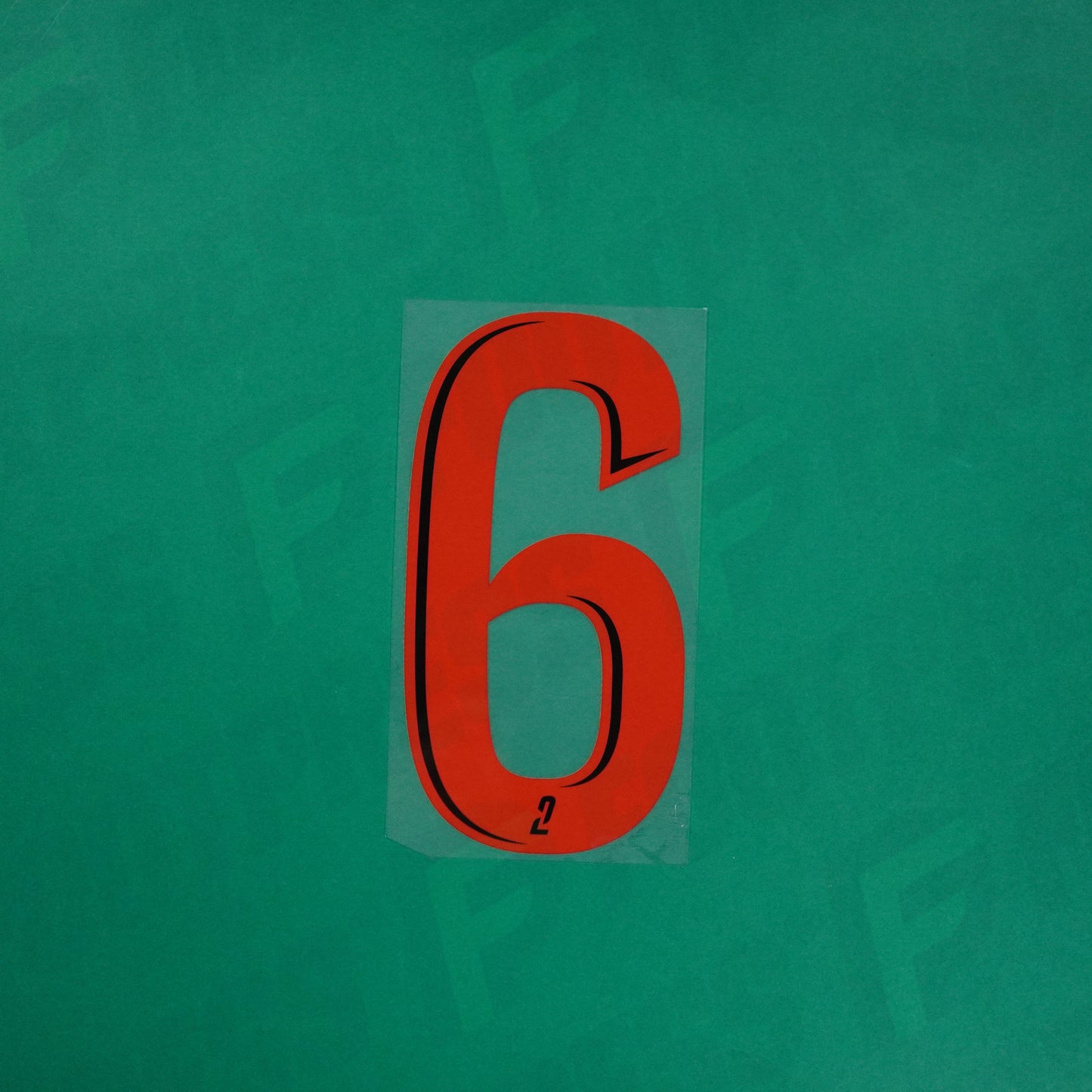 Flocage Officiel - Red Star FC, Grand Chiffre 6 Plein, Ligue 2, Third, Rouge