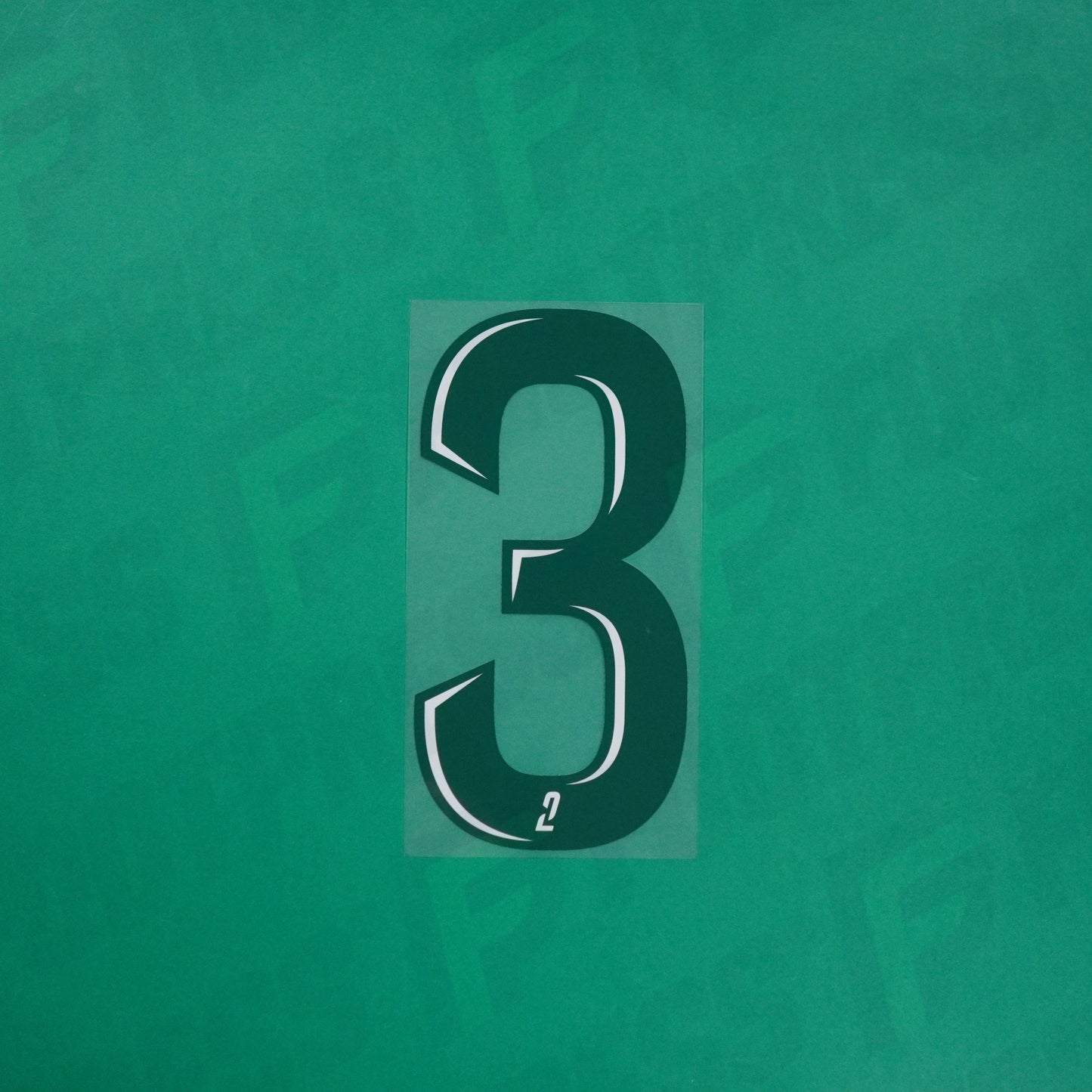 Flocage Officiel - Red Star FC, Grand Chiffre 3 Plein, Ligue 2, Home, Vert