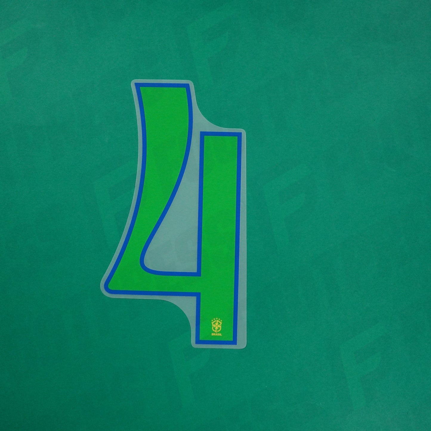 Flocage Officiel - Brésil, Grand Chiffre 4, 2024, Vert