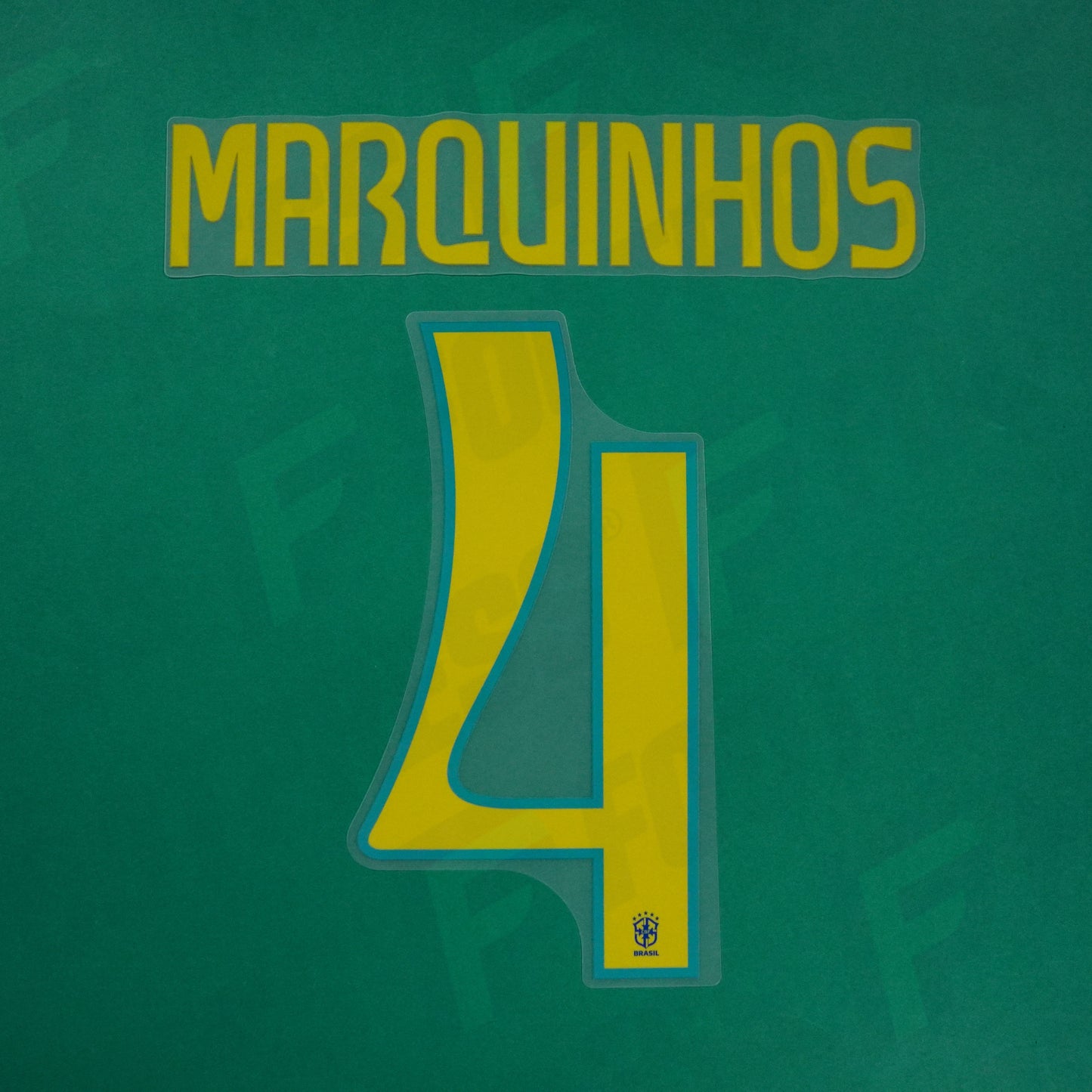 Flocage Officiel - Brésil, Marquinhos (Sans Chiffre poitrine), 2024, Away, Jaune