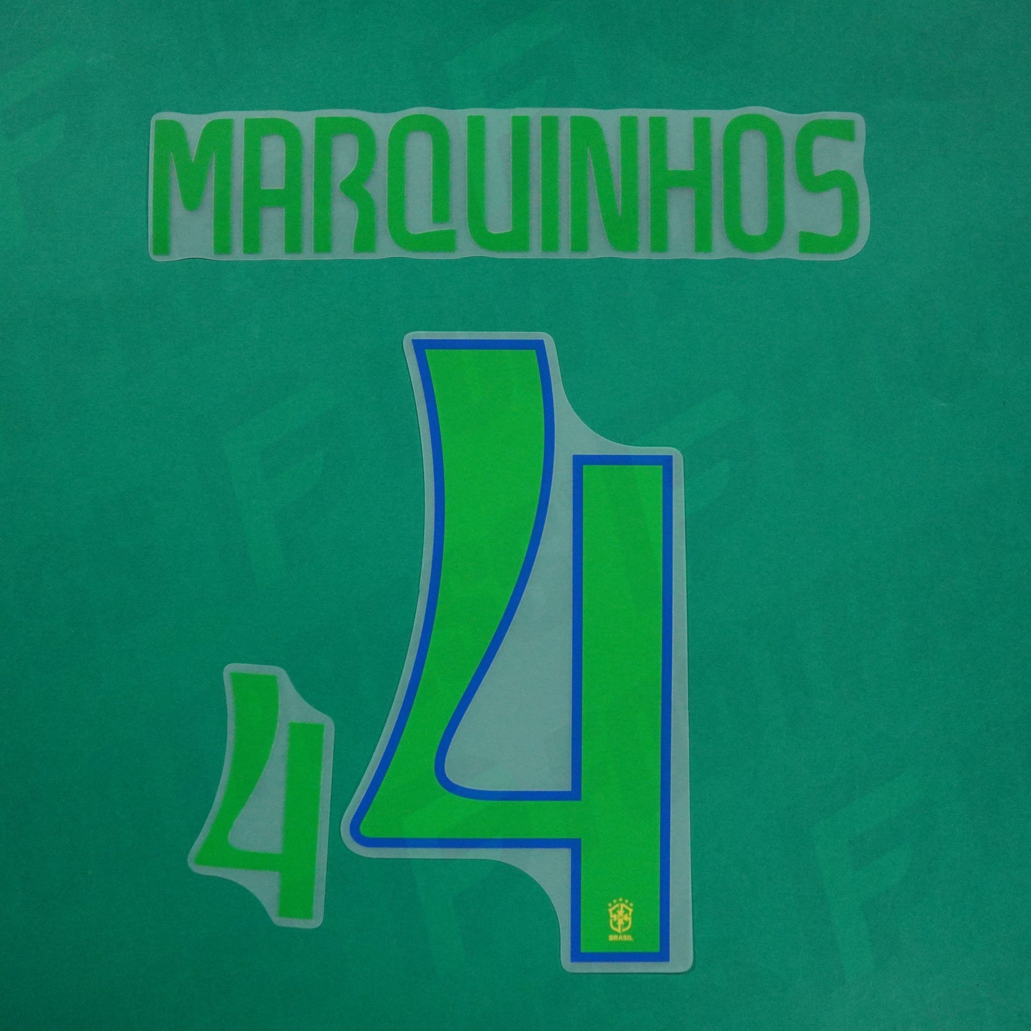 Flocage Officiel - Brésil, Marquinhos, 2024, Home, Vert