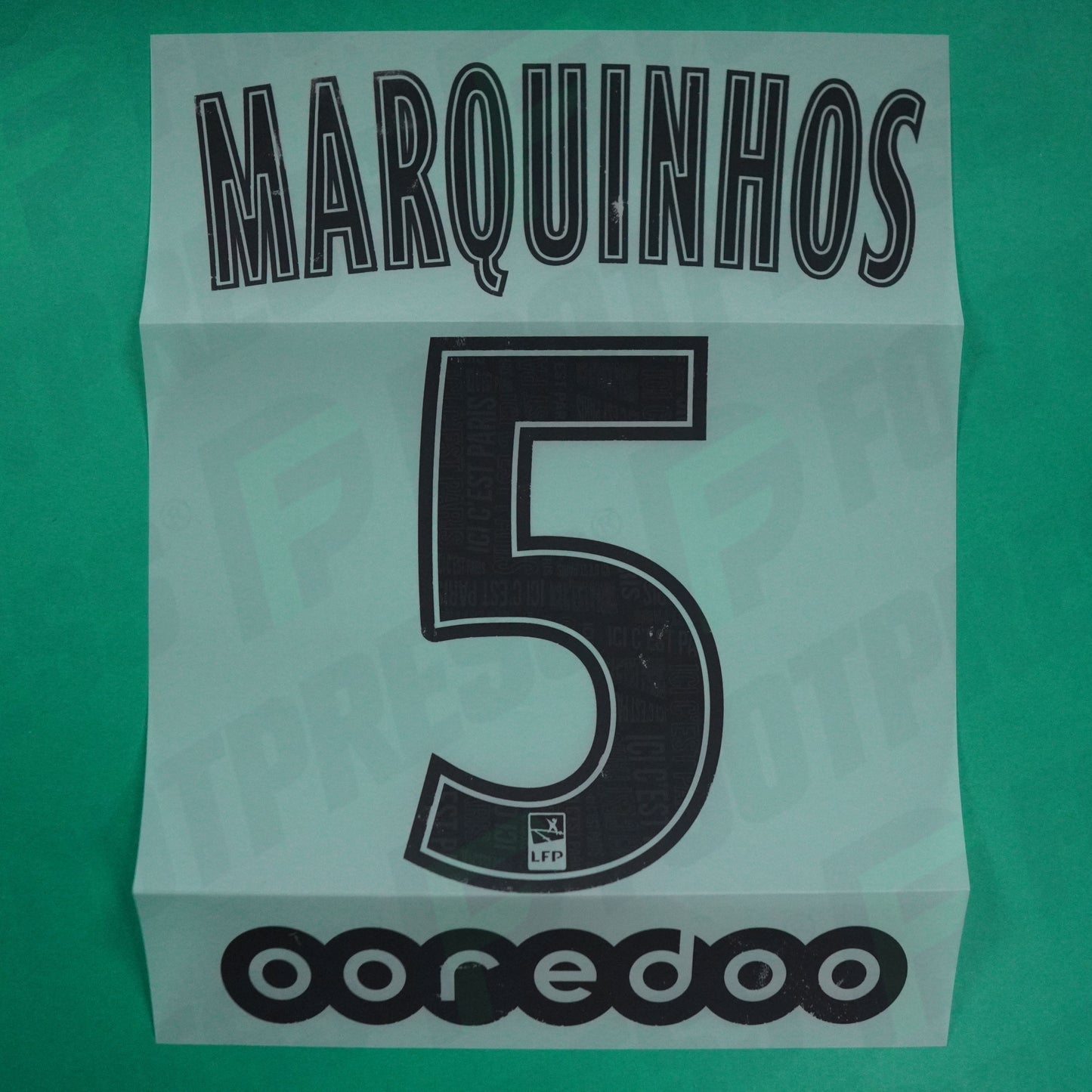 Flocage Officiel - Paris Saint-Germain, Marquinhos, 2019/2020, Away, Noir (PSG)