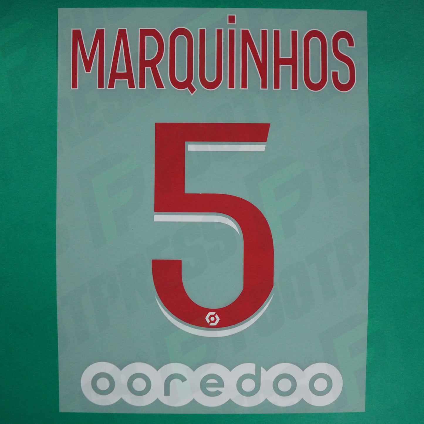 Flocage Officiel - Paris Saint-Germain, Marquinhos, 2020/2021, Home, Rouge/Blanc (PSG)