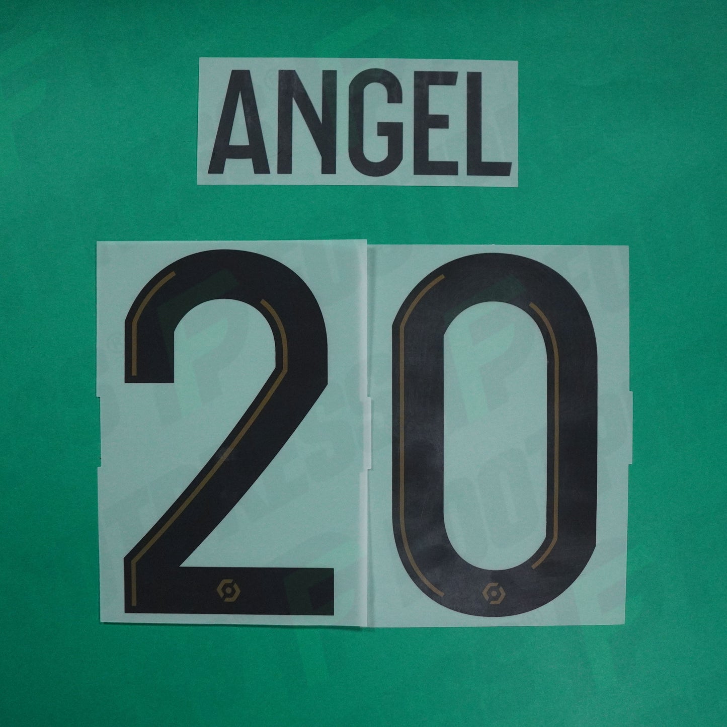 Flocage Officiel - Lille OSC, Angel Gomes, 2021/2022, Away, Noir/Doré