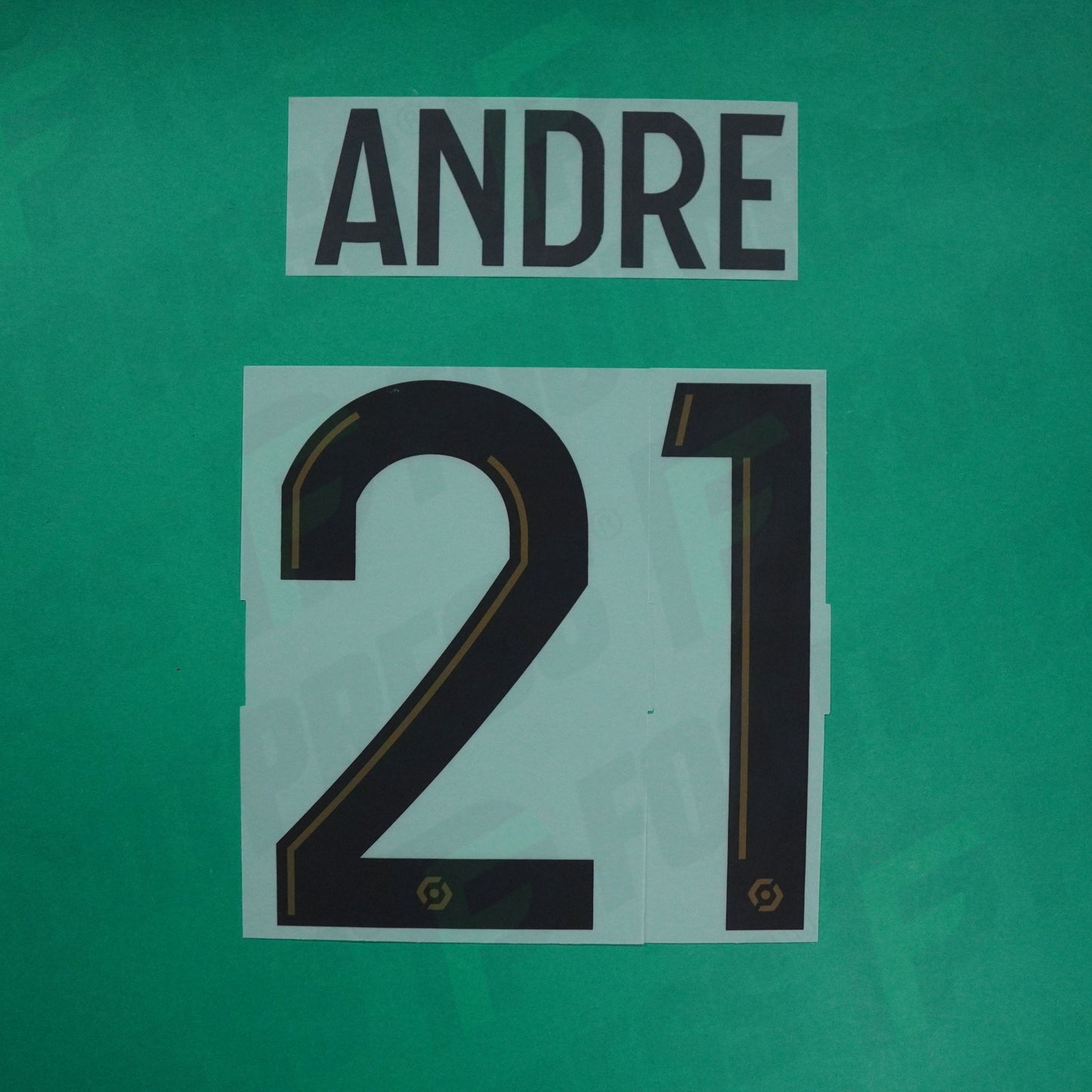 Flocage Officiel - Lille OSC, André, 2021/2022, Away, Noir/Doré