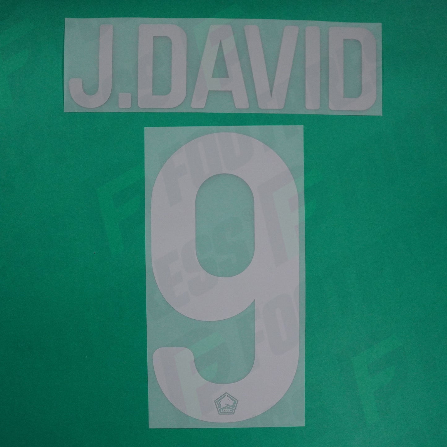 Flocage Officiel - Lille OSC, David, 2021/2022, Third EUROPE, Argenté