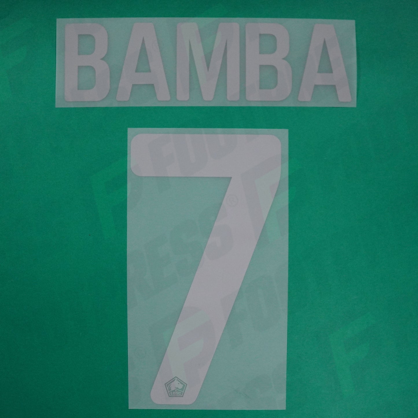Flocage Officiel - Lille OSC, Bamba, 2021/2022, Third EUROPE, Argenté