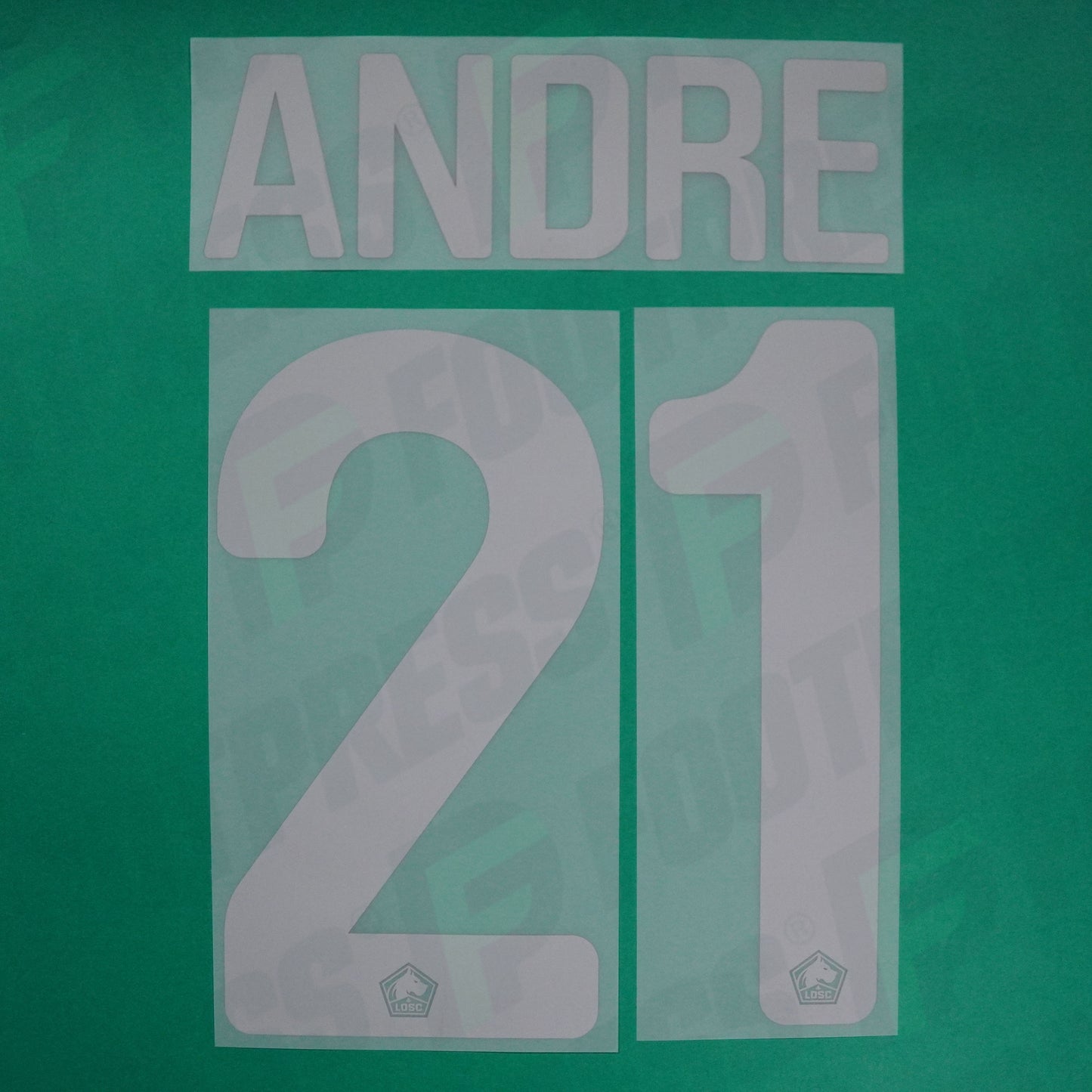 Flocage Officiel - Lille OSC, André, 2021/2022, Third EUROPE, Argenté