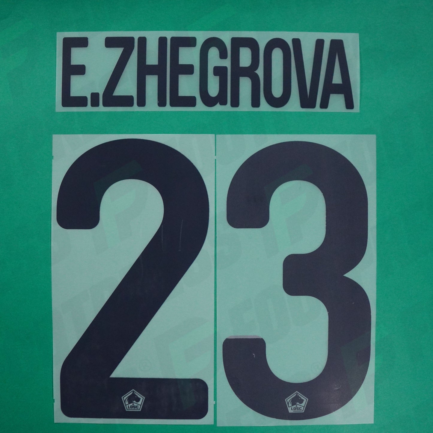 Flocage Officiel - Lille OSC, Zhegrova, 2024/2025, Away EUROPE, Bleu Foncé