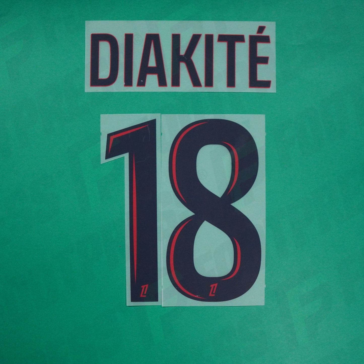 Flocage Officiel - Lille OSC, Diakité, 2024/2025, Away, Bleu Foncé/Rouge