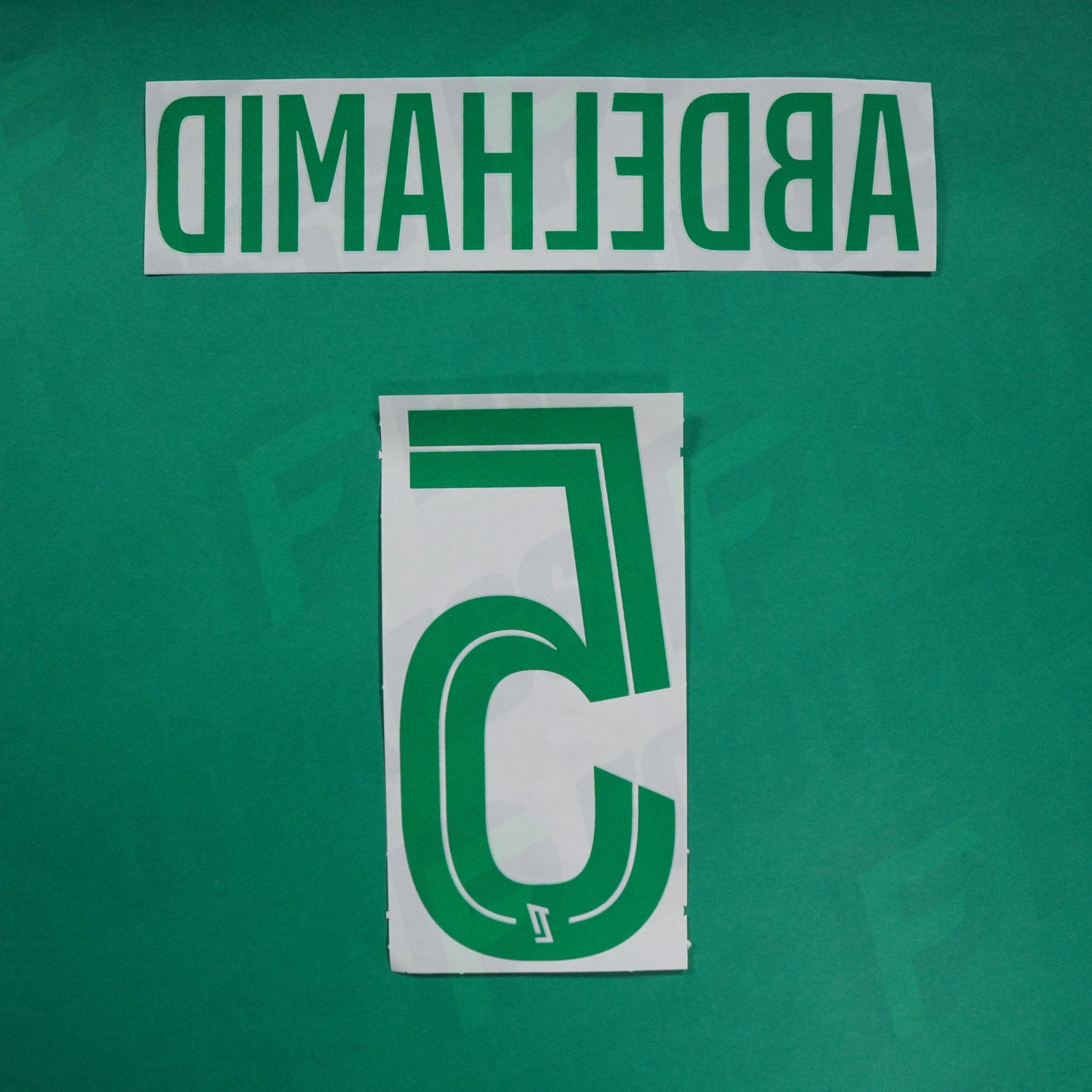 Flocage Officiel - AS Saint-Etienne, Abdelhamid, 2024/2025, Away, Vert