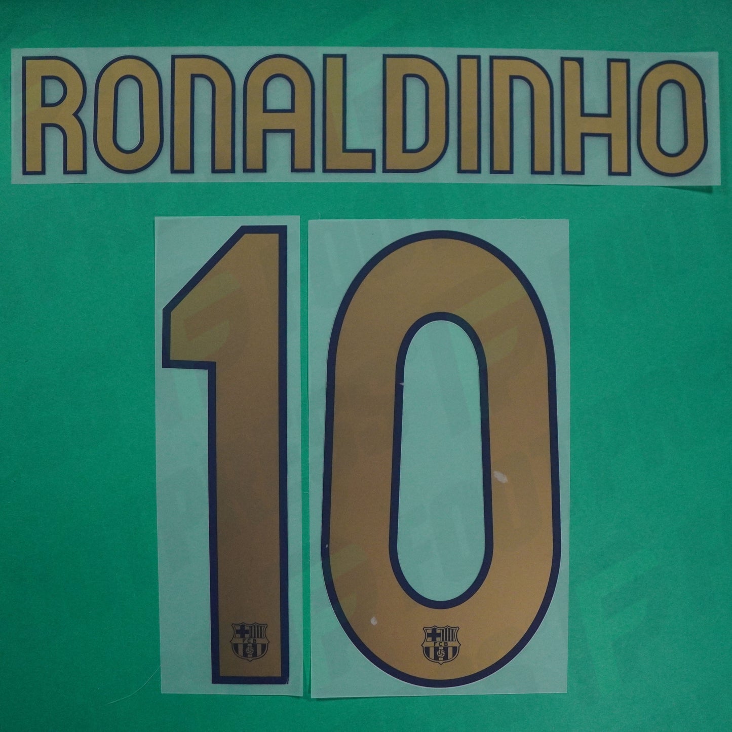 Flocage Officiel - FC Barcelone, Ronaldinho, 2006/2007, Home ou Away, Doré