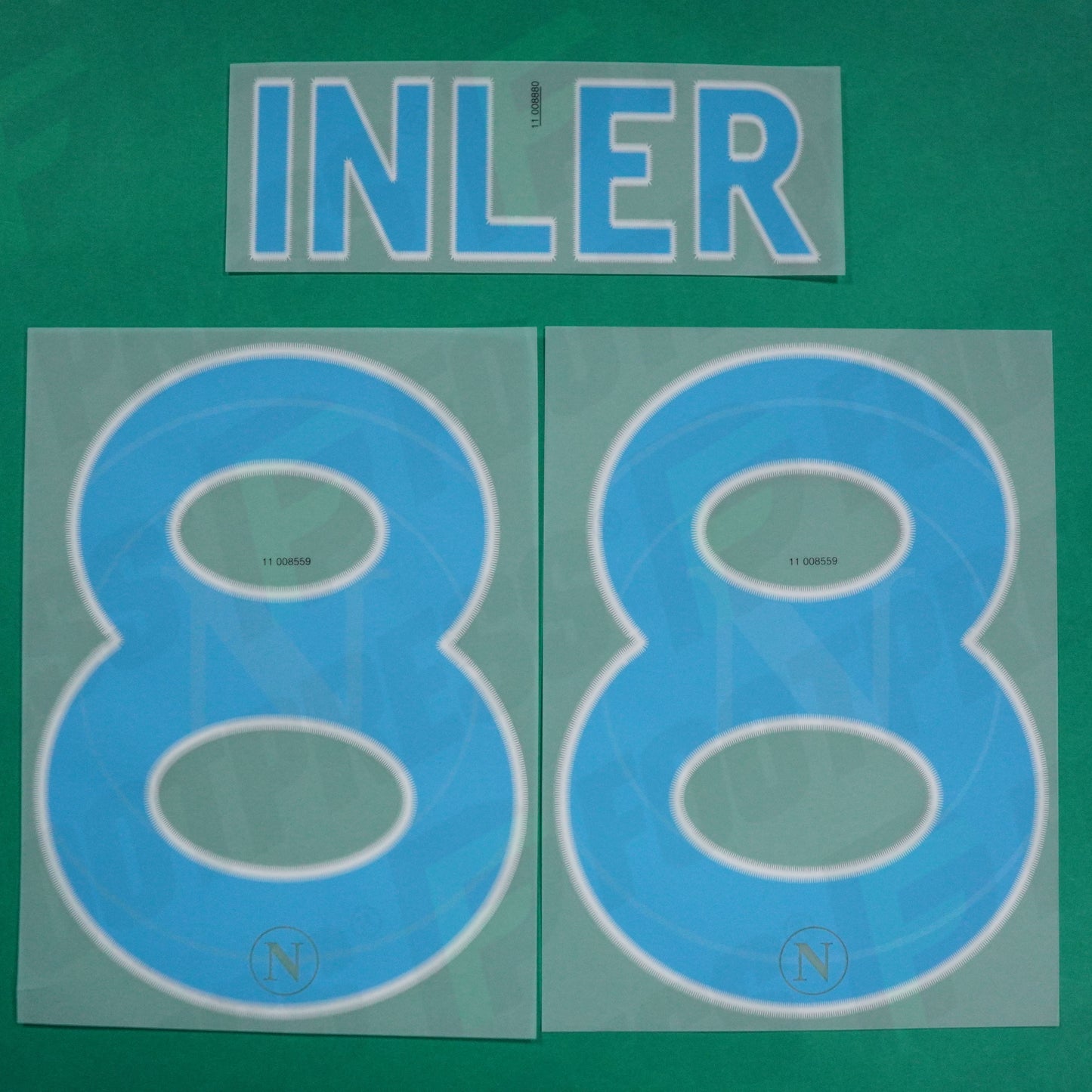 Flocage Officiel - Naples SSC, Inler, 2011/2012, Away, Bleu clair/Blanc