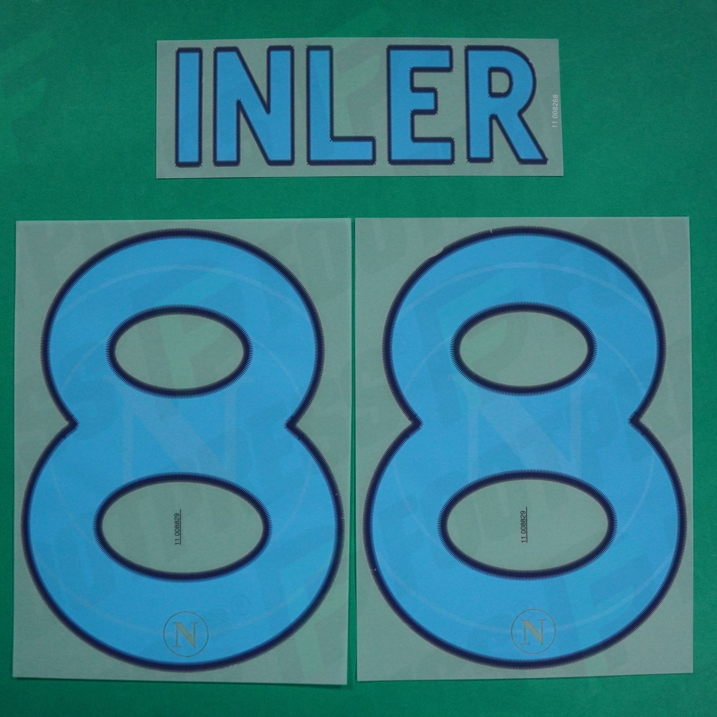 Flocage Officiel - Naples SSC, Inler, 2011/2012, Third, Bleu clair/Bleu foncé