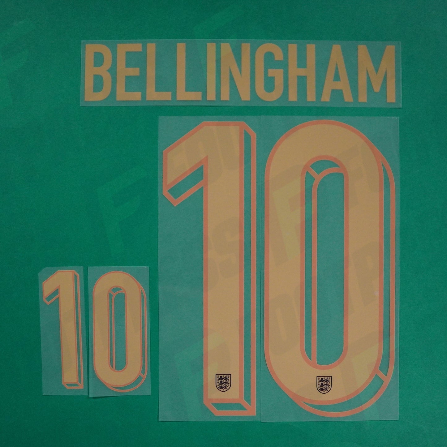 Flocage Officiel - Angleterre, Bellingham, 2024, Doré, Away