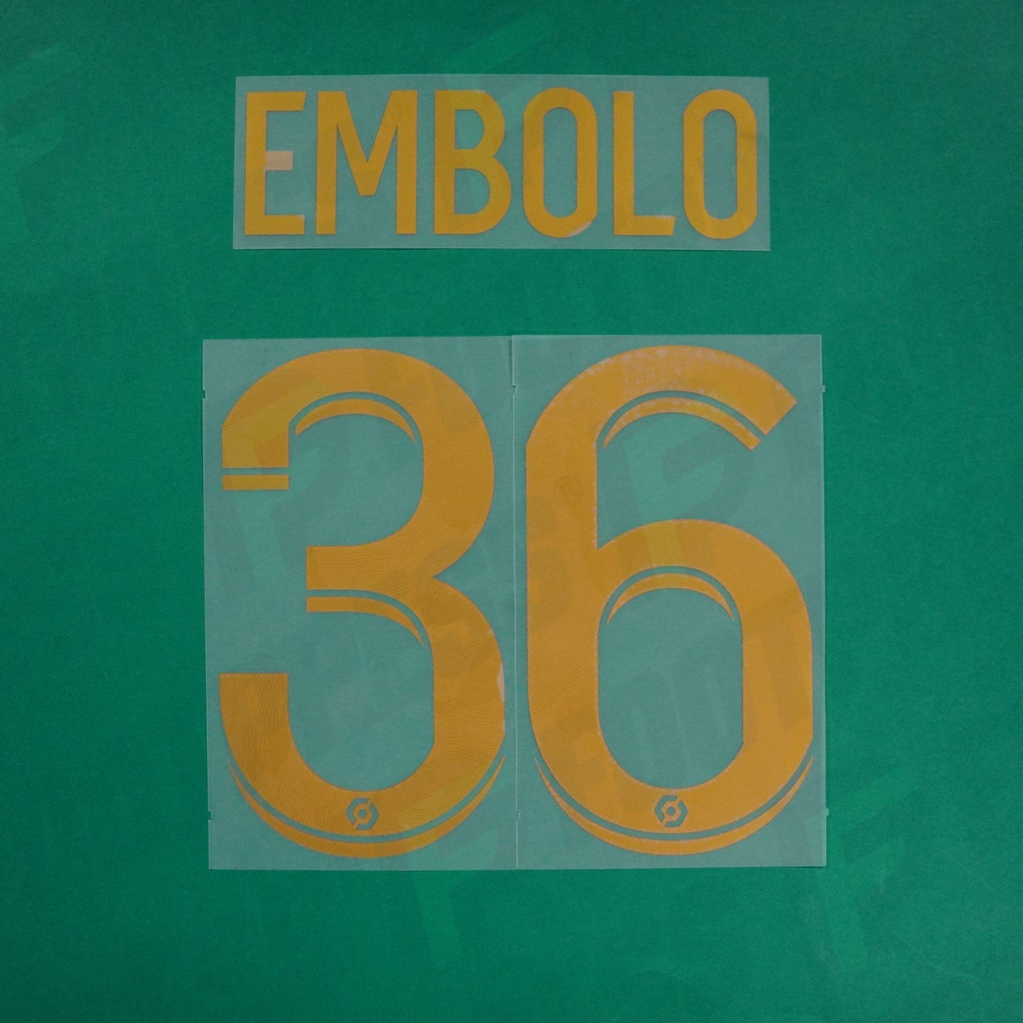 Flocage Officiel - AS Monaco, Embolo, 2023/2024, Away, Doré