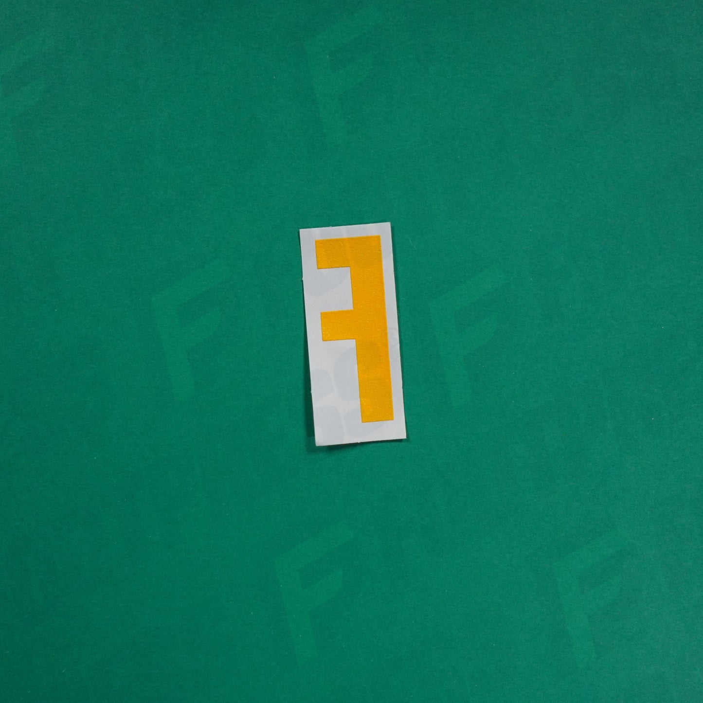 Flocage Officiel - Lettres petites fines, Jaune orangé (face arrière Orange)